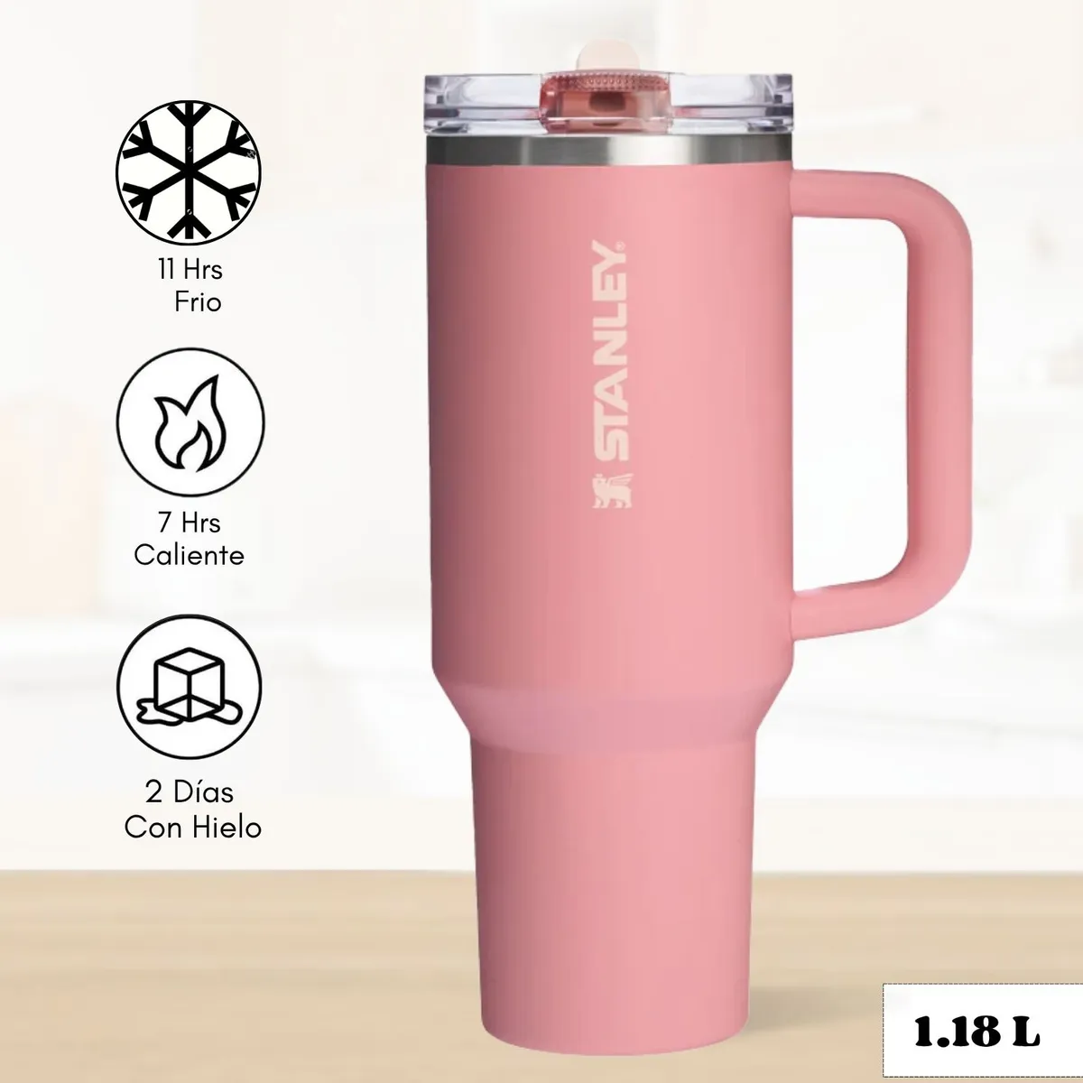 STANLEY - Quencher Adventure con Pajita Abatible Pink Mesa Stanley 1.18 L