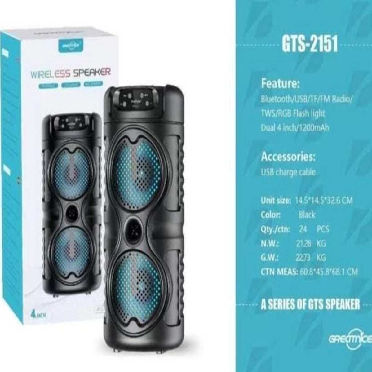 GENERICO - PARLANTE BLUETOOTH 29 CM – POTENCIA Y ESTILO EN UN SOLO EQUIPO