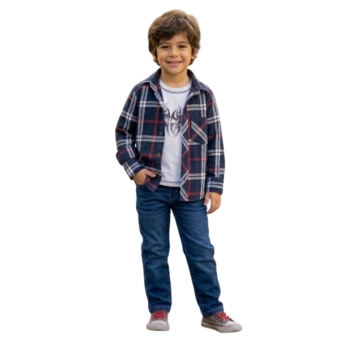 GENERICO - Camisa Niños Manga Larga + Polo 100% Algodón