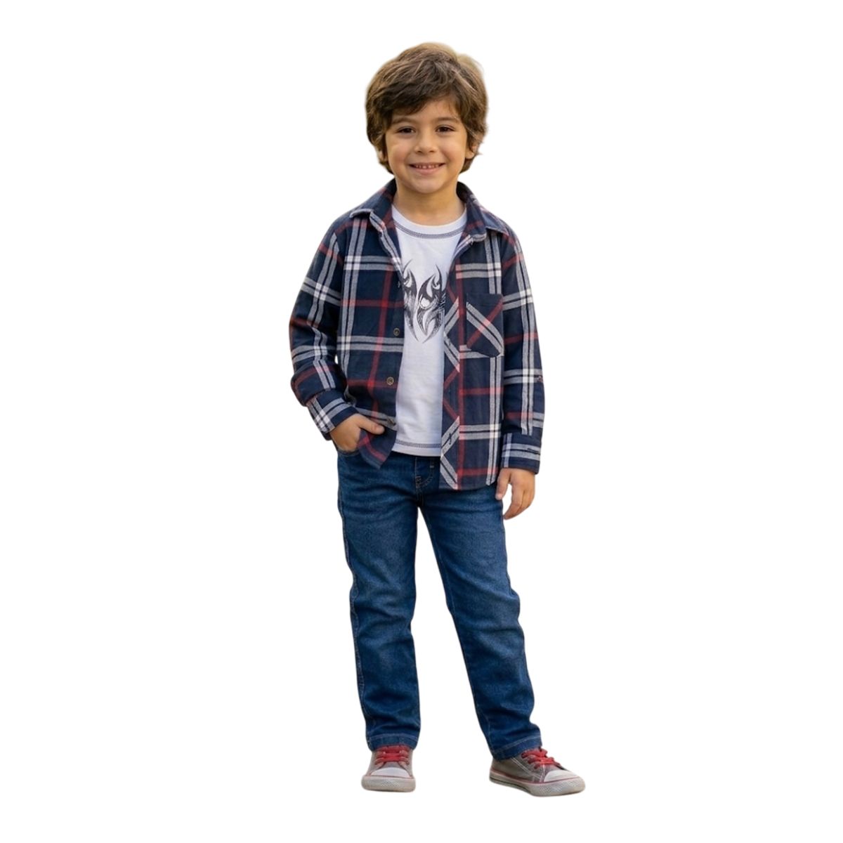 GENERICO - Camisa Niños Manga Larga + Polo 100% Algodón
