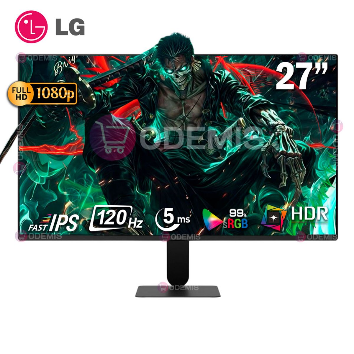 LG - Monitor LG para juegos 27U411A-B FHD IPS 120 Hz/ HDMI de 27 pulgadas