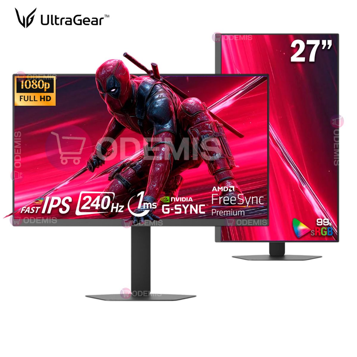 LG - MONITOR LG UltraGear 27G440A-B, 27 IPS, FHD, 240Hz, 1ms, Compatible G-Sync, FreeSync