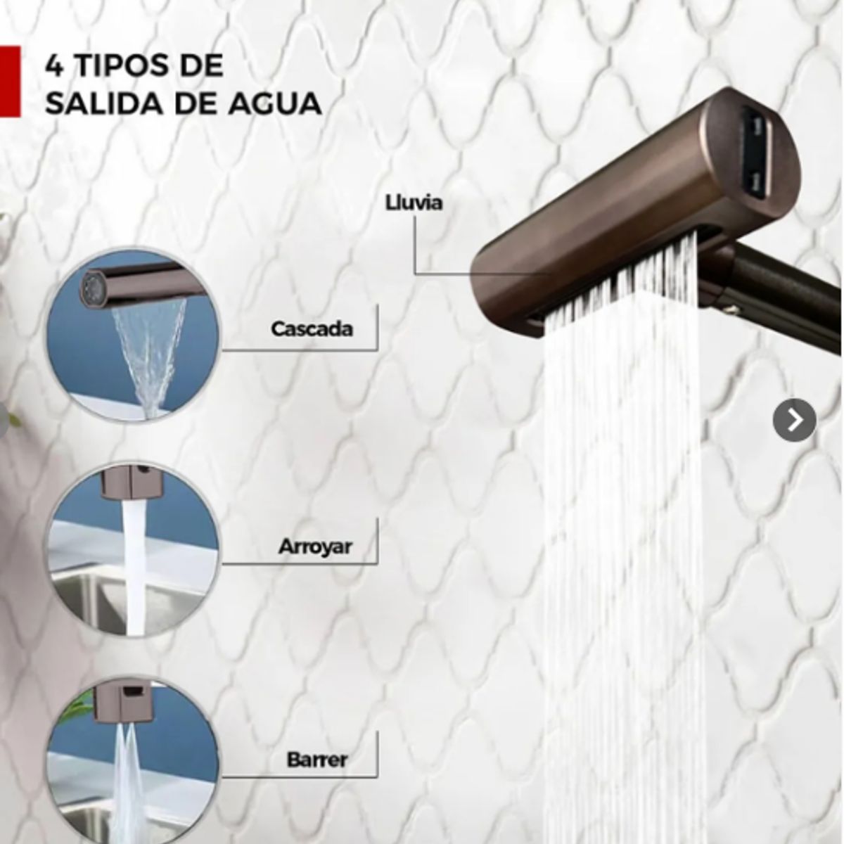 XM - LLAVE DE COCINA A LA PARED GUN GRIS JZ30408203