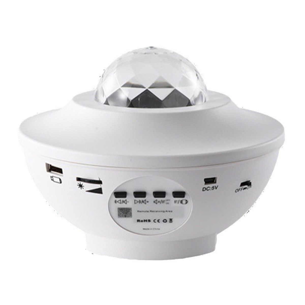 DANWEILE - Lámpara láser de proyección dream aurora boreal, luz nocturna con Bluetooth-Blanco