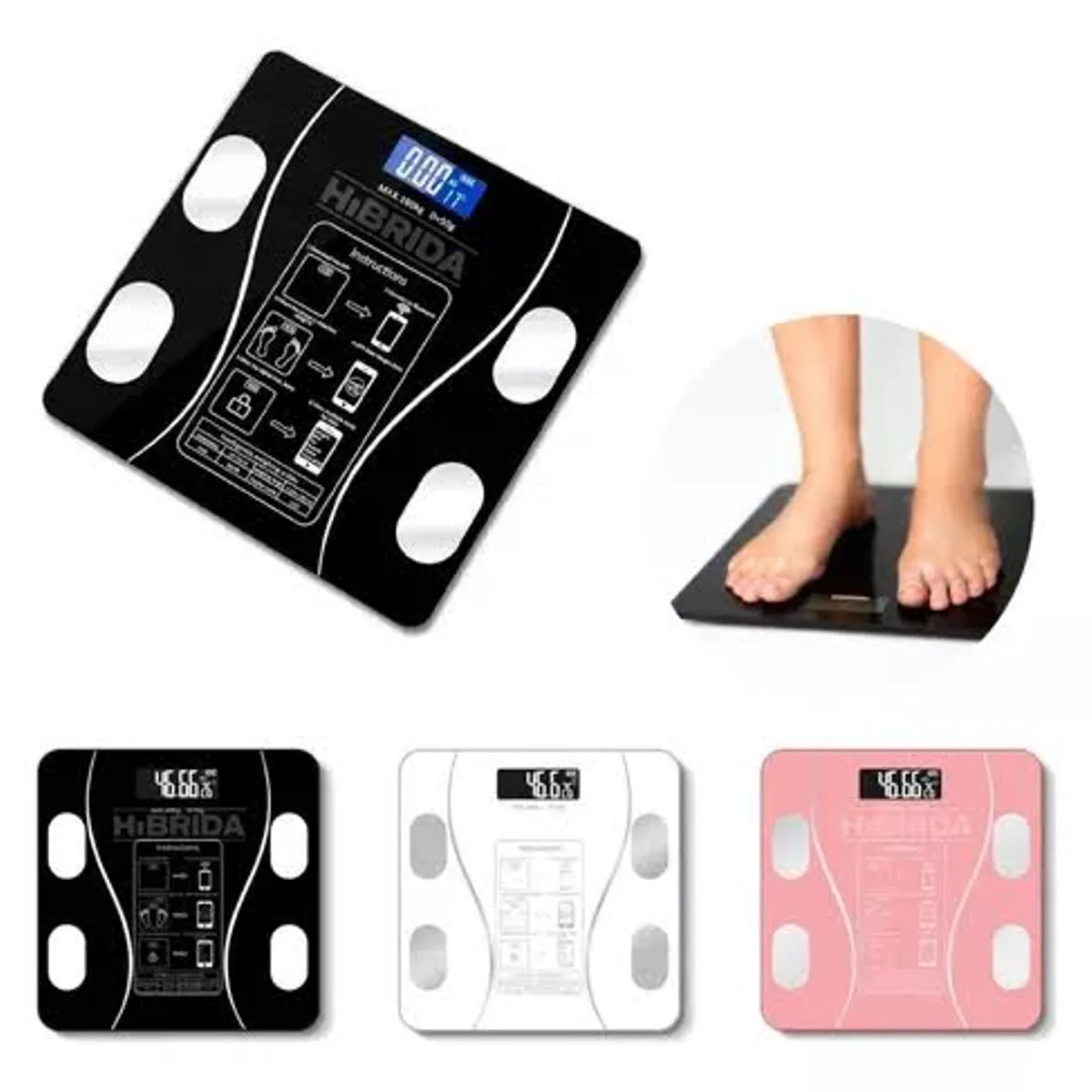 Balanza Inteligente Bioimpedancia con Conexión App - Control de Peso y Metabolismo Basal, marca OEM - Foto Principal