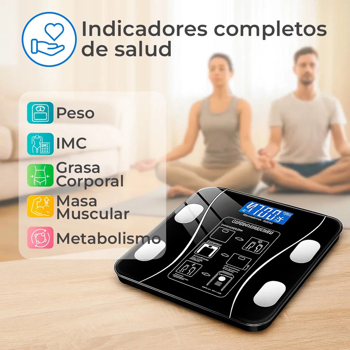 Balanza Inteligente Bioimpedancia con Conexión App - Control de Peso y Metabolismo Basal, marca OEM - Foto 2