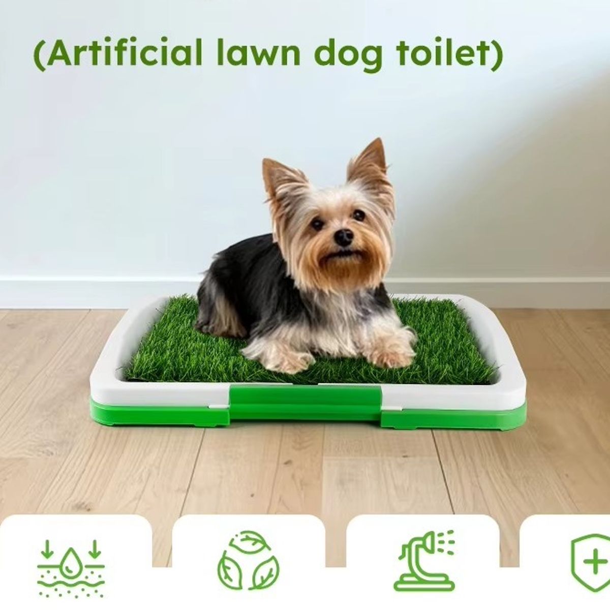 OEM - Bandeja Sanitaria para Perros de 3 Capas - Baño de Césped Sintético 45x32 cm