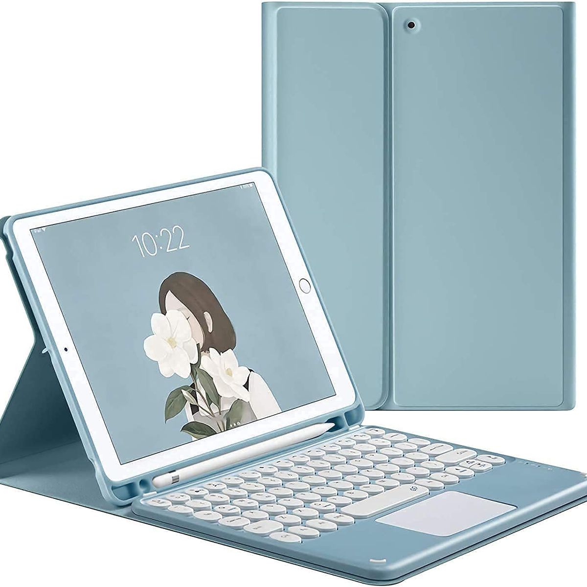 PUREPOWER - Funda con teclado de español Incluye Ñ De Touchpad para Lenovo Tab M11 y K11 2024 (Modelo: TB330FU)
