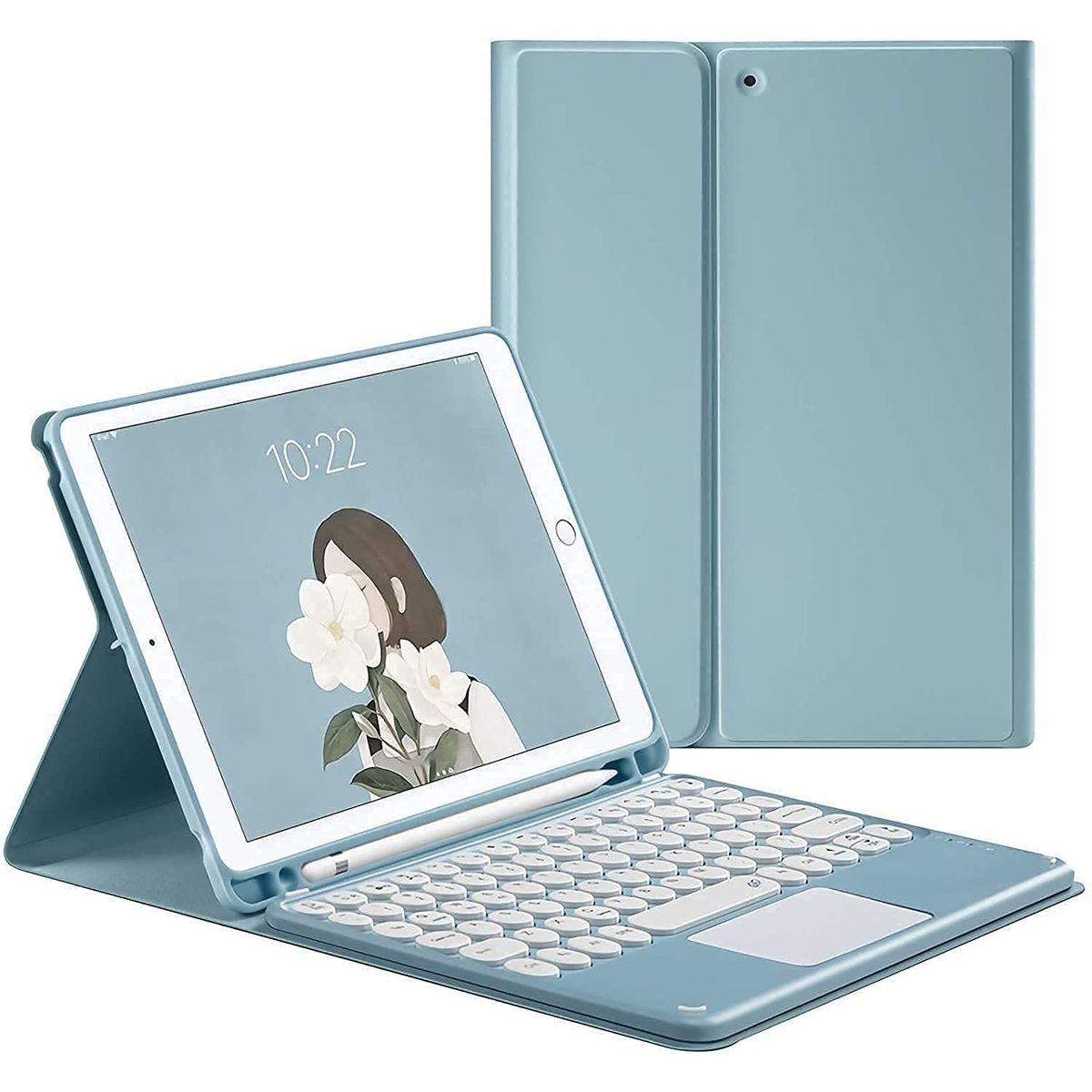 PUREPOWER - Funda con teclado de español Incluye Ñ De Touchpad para Lenovo Tab M11 y K11 2024 (Modelo: TB330FU)
