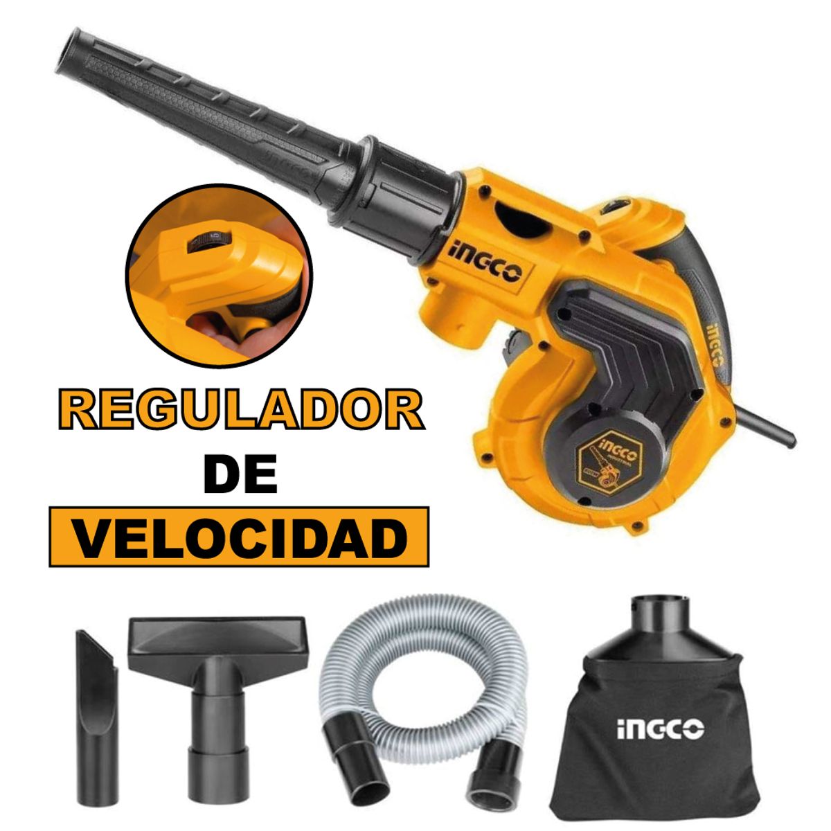 INGCO TOOLS - Sopladora Aspiradora INGCO 800W + Accesorios AB8008