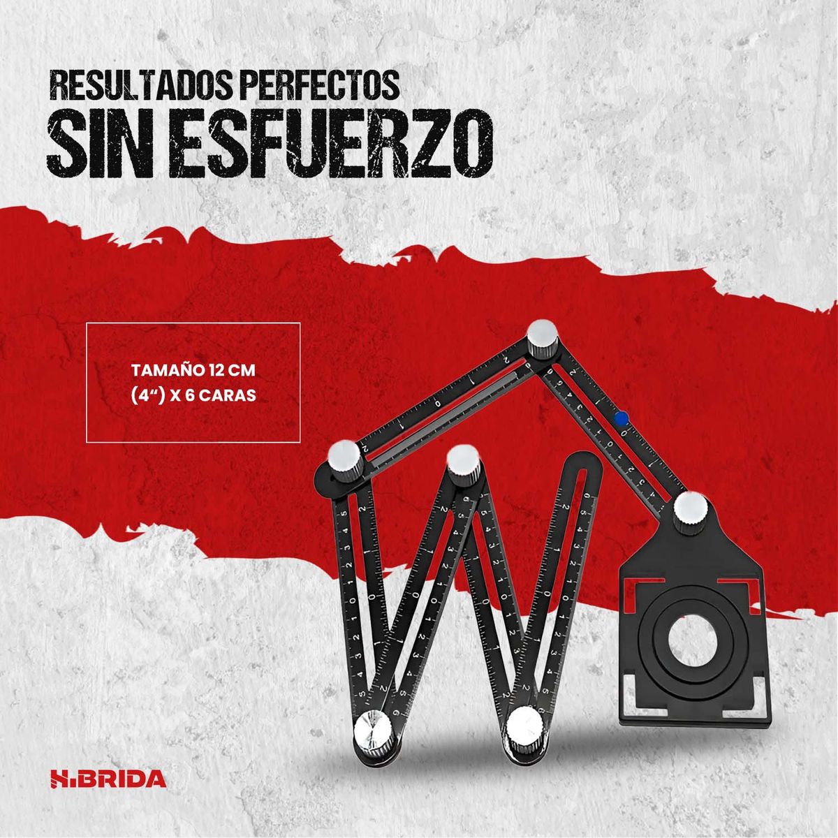 GENERICO - Regla Multiangulos Ajustable Para Agujeros Mayolica Wadfow