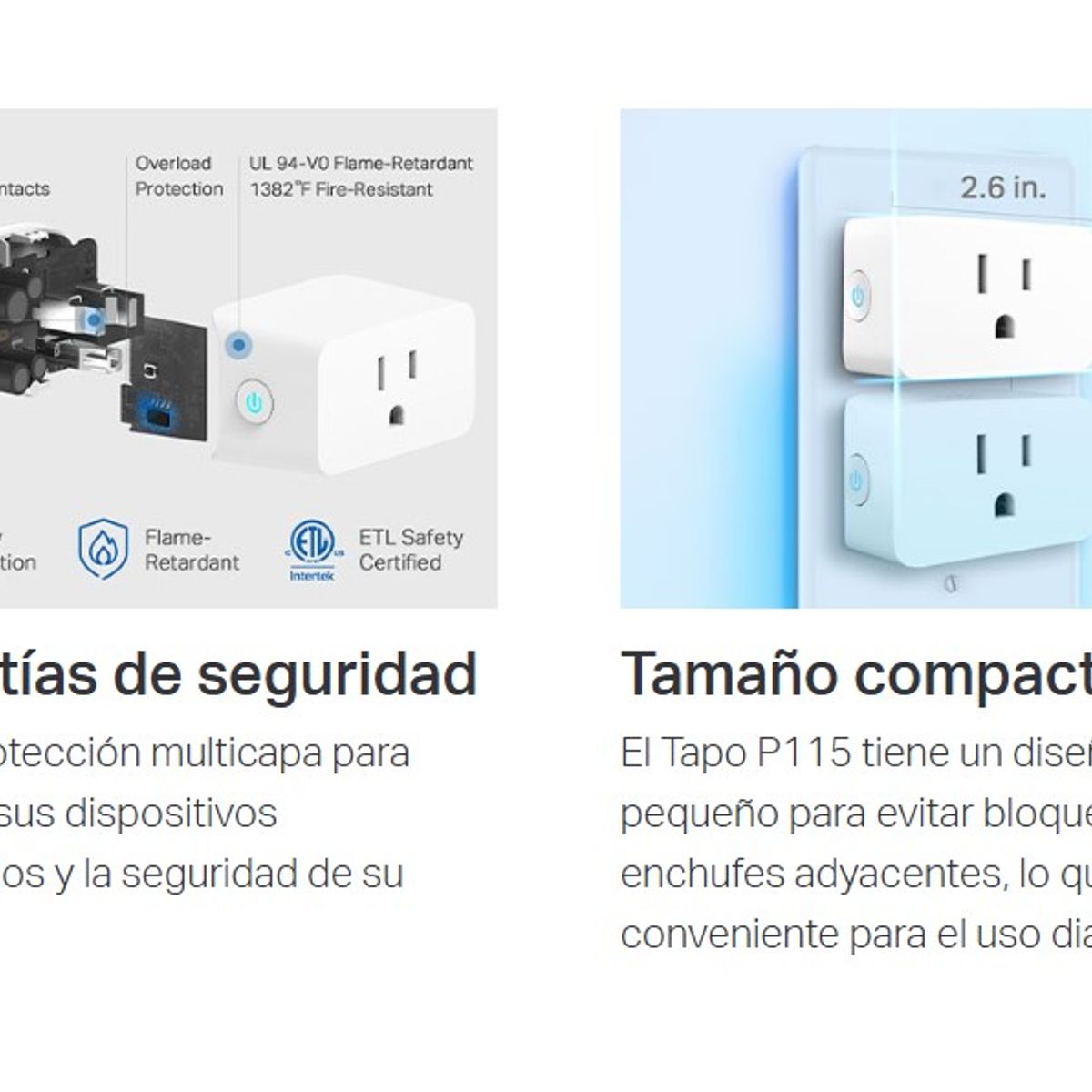 TP LINK - Enchufe Inteligente TP-Link Tapo P115, 1 unidad, Blanco