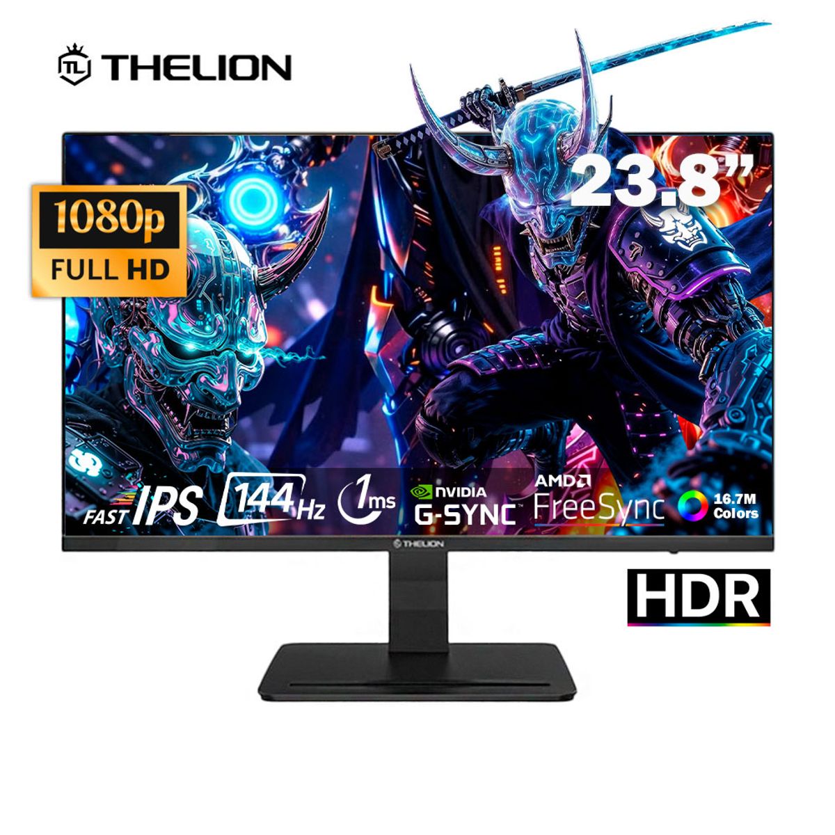 UNIVERSAL - MONITOR GAMING THELION GL24EFI, 23.8 IPS, FHD, 144Hz, 1ms MPRT, Compatible FreeSync