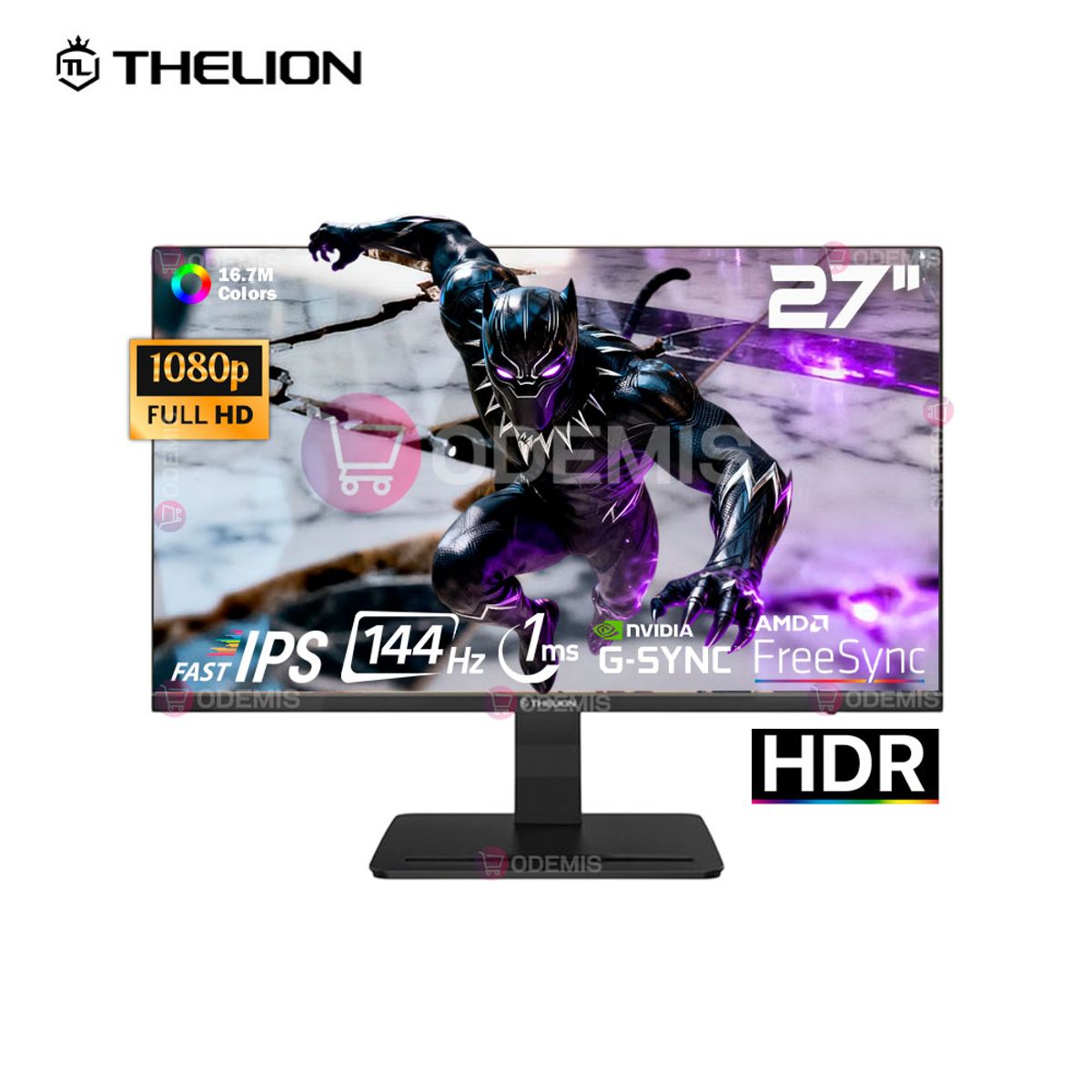 UNIVERSAL - MONITOR GAMING THELION GL27EFI, 27 IPS, FHD, 144Hz, 1ms MPRT, Compatible FreeSync, Adaptive Sync