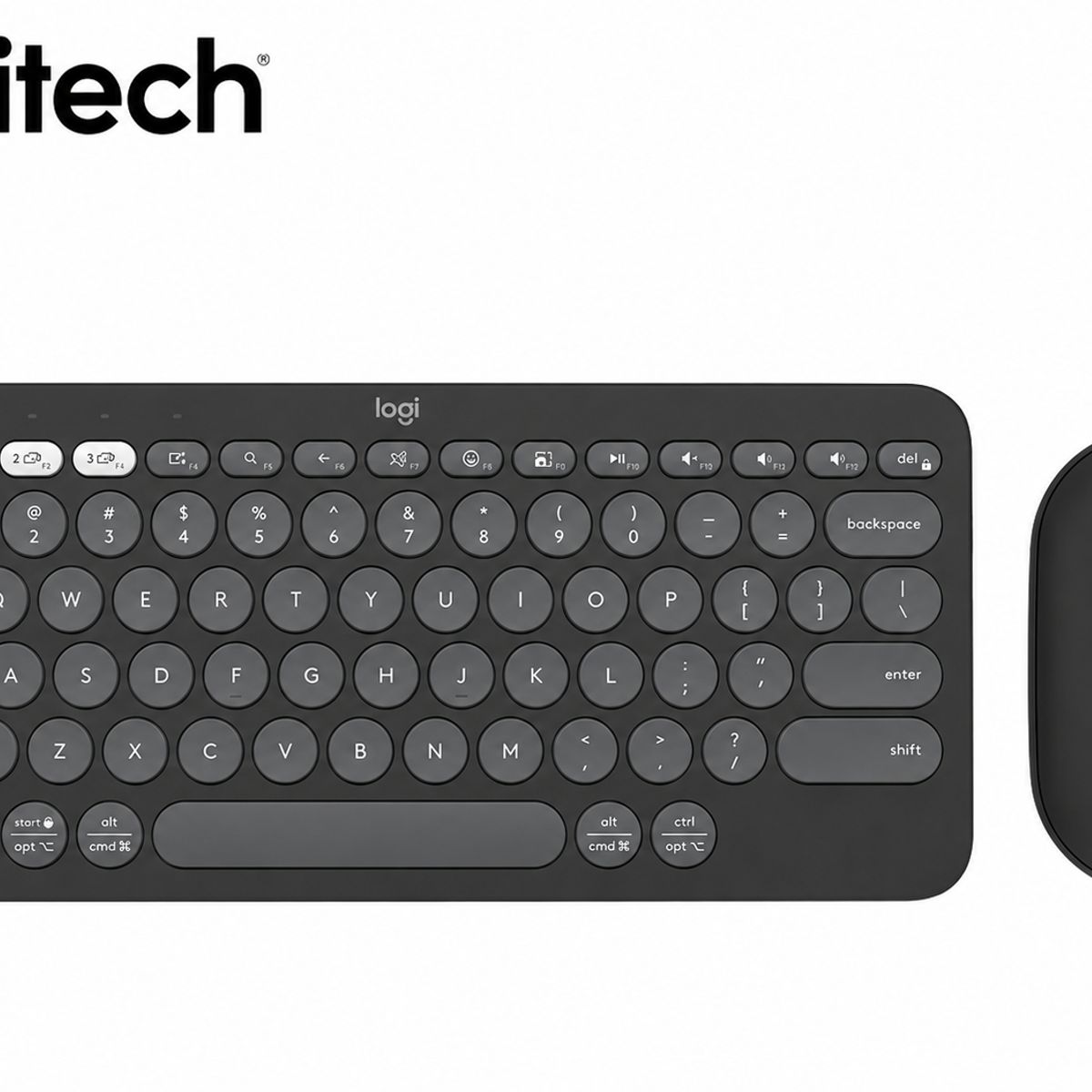 Combo Logitech Teclado K380s Y Mouse Pebble 2 Keys Bluetooth Negro, marca LOGITECH - Foto Principal