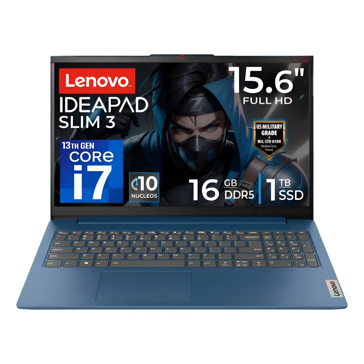 LENOVO - Laptop Lenovo IdeaPad Slim 3 Core i7-13620H intel UHD Graphics 16gb Ram 1tb ssd 15.3″ WUXGA