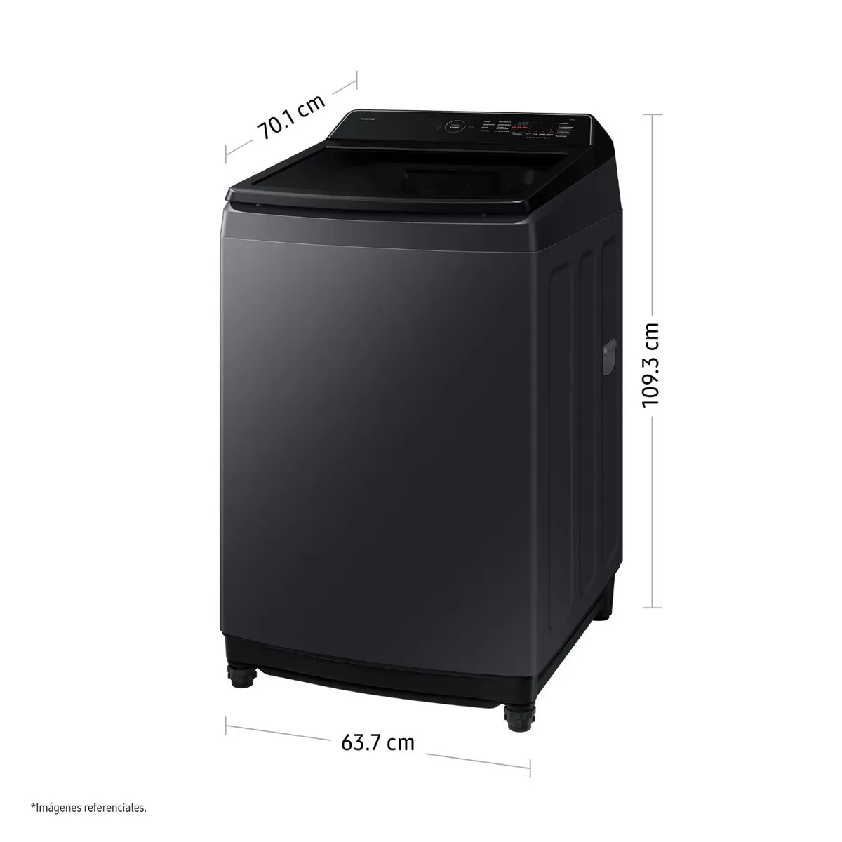 SAMSUNG - Lavadora Samsung Ecobubble 19kg Gris Grafito  WA40F19E7CPE