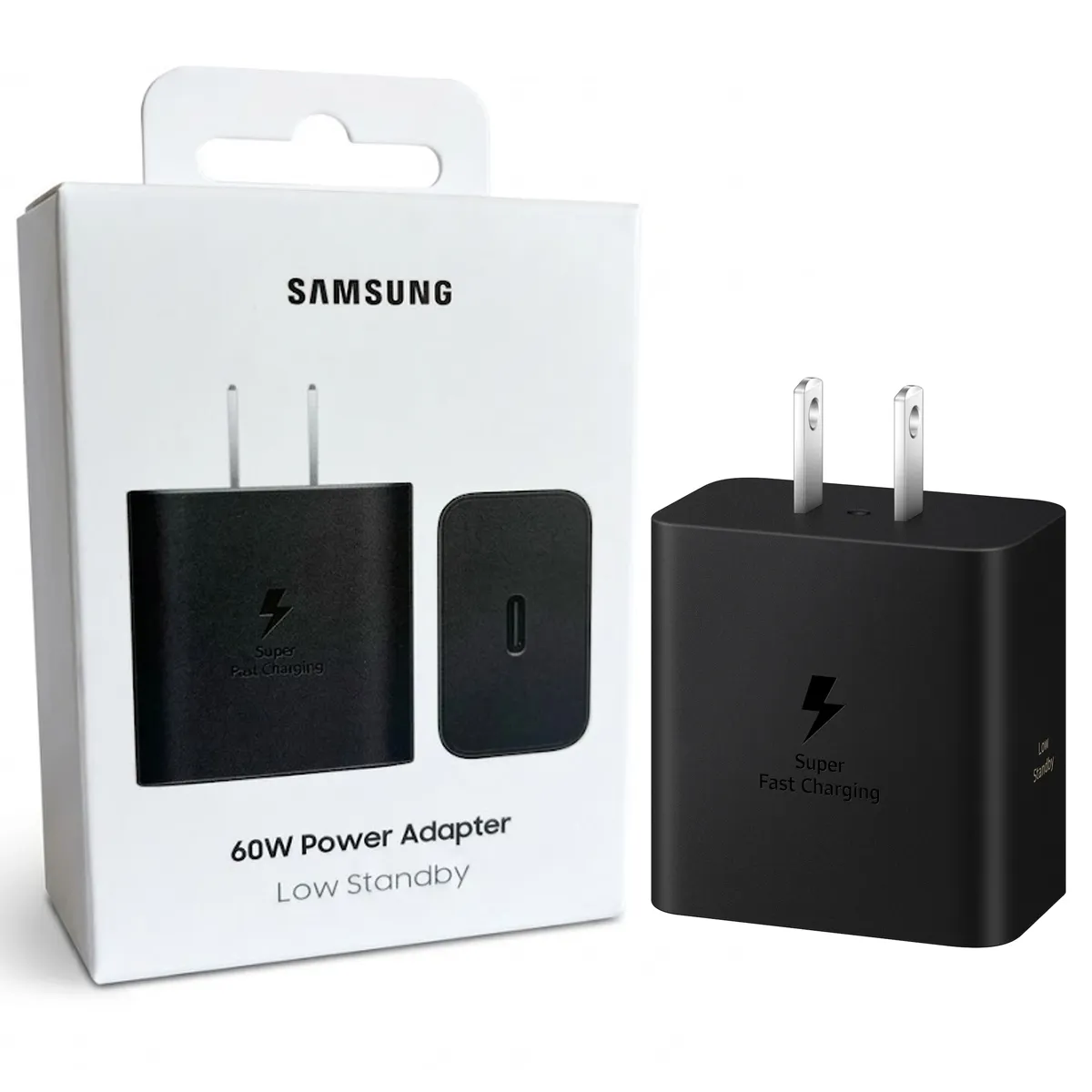 SAMSUNG - Adaptador Samsung de 60W Galaxy S26, S26 Plus, S26 Ultra Low Standby Black