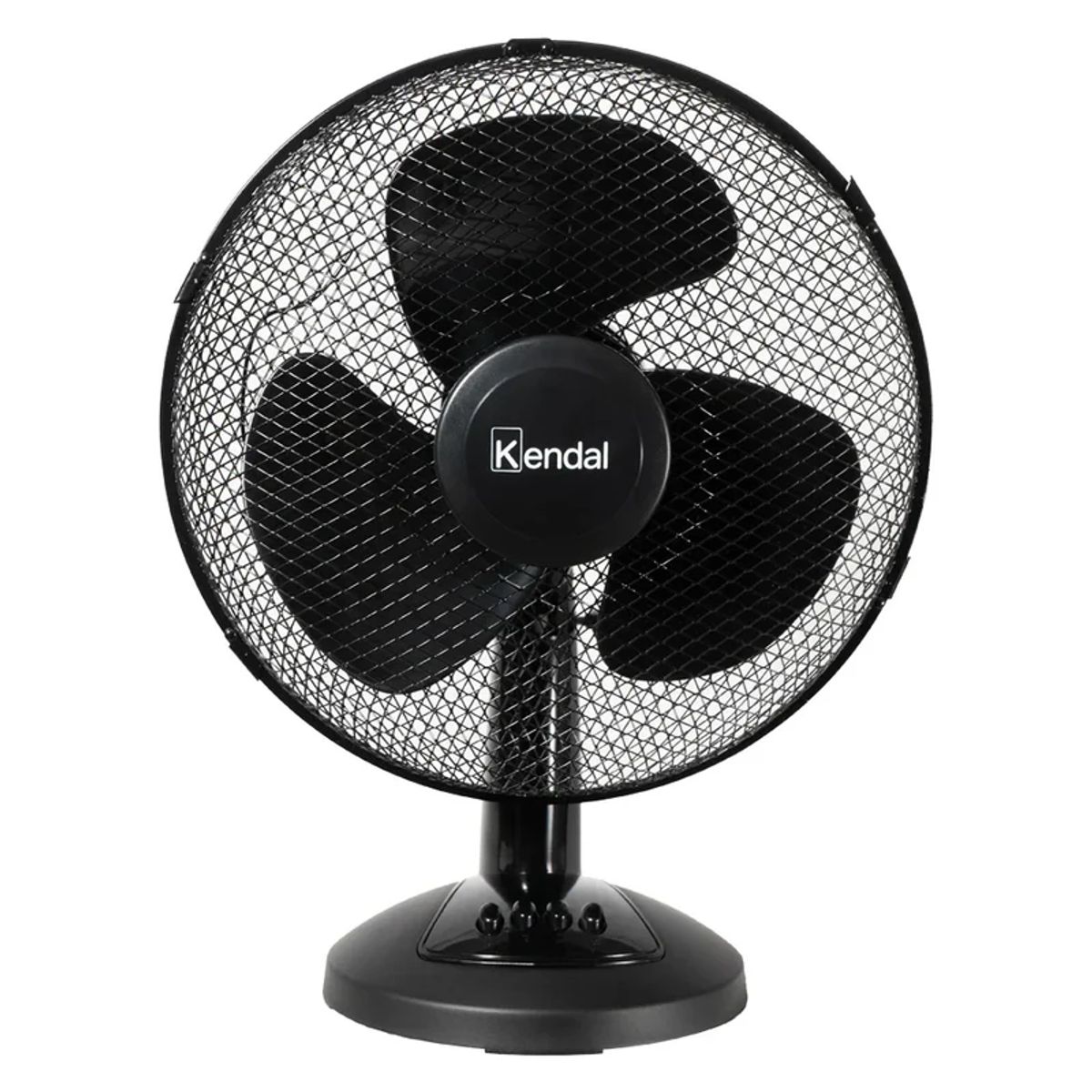 Kendal - Ventilador Sobremesa Negro 12 Pulgadas, Silencioso, 2 Velocidades, Motor De Cobre, Potencia 30w