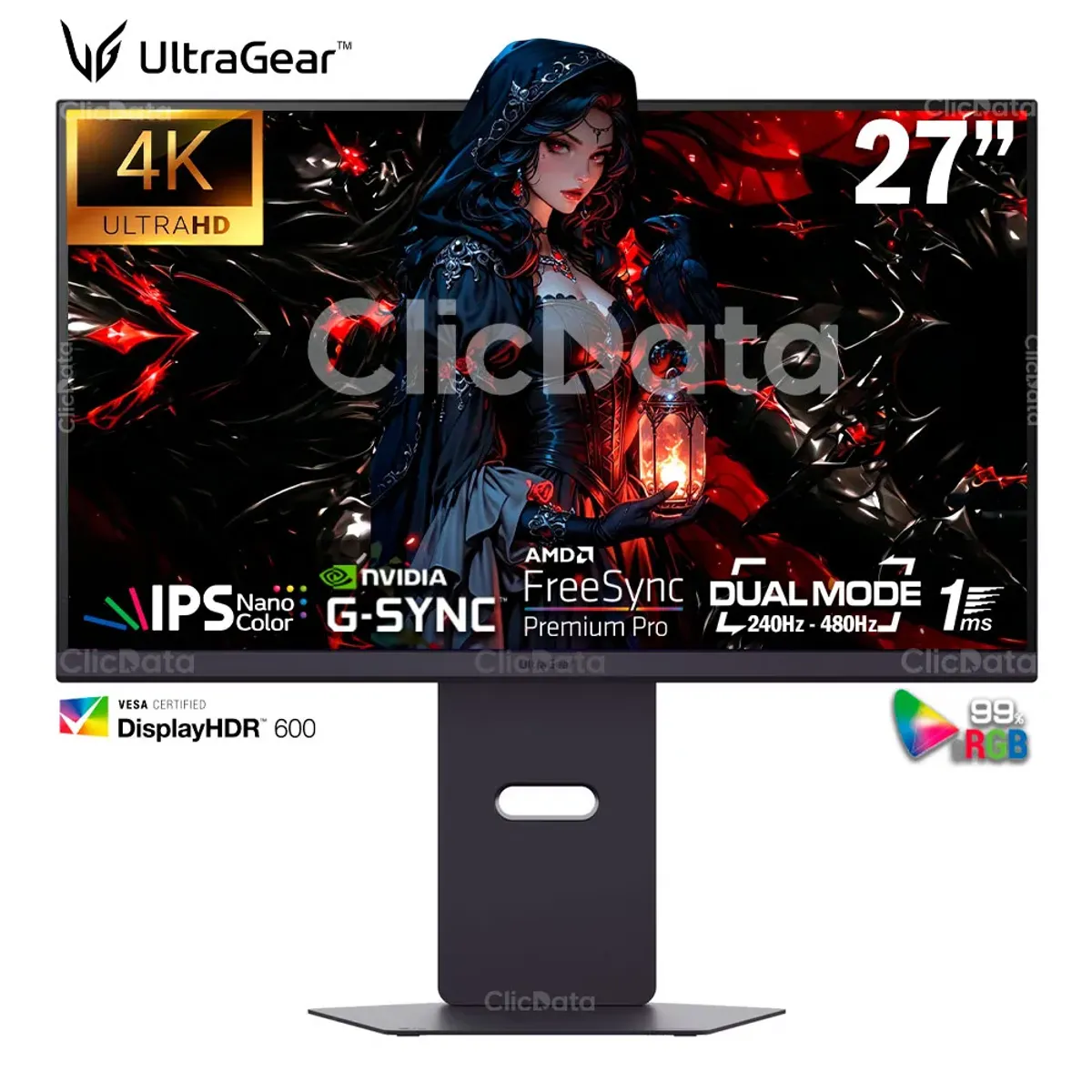 LG - MONITOR GAMER LG UltraGear 27G850A-B NANO IPS 4K 27 DUAL MODE 240Hz 1Ms