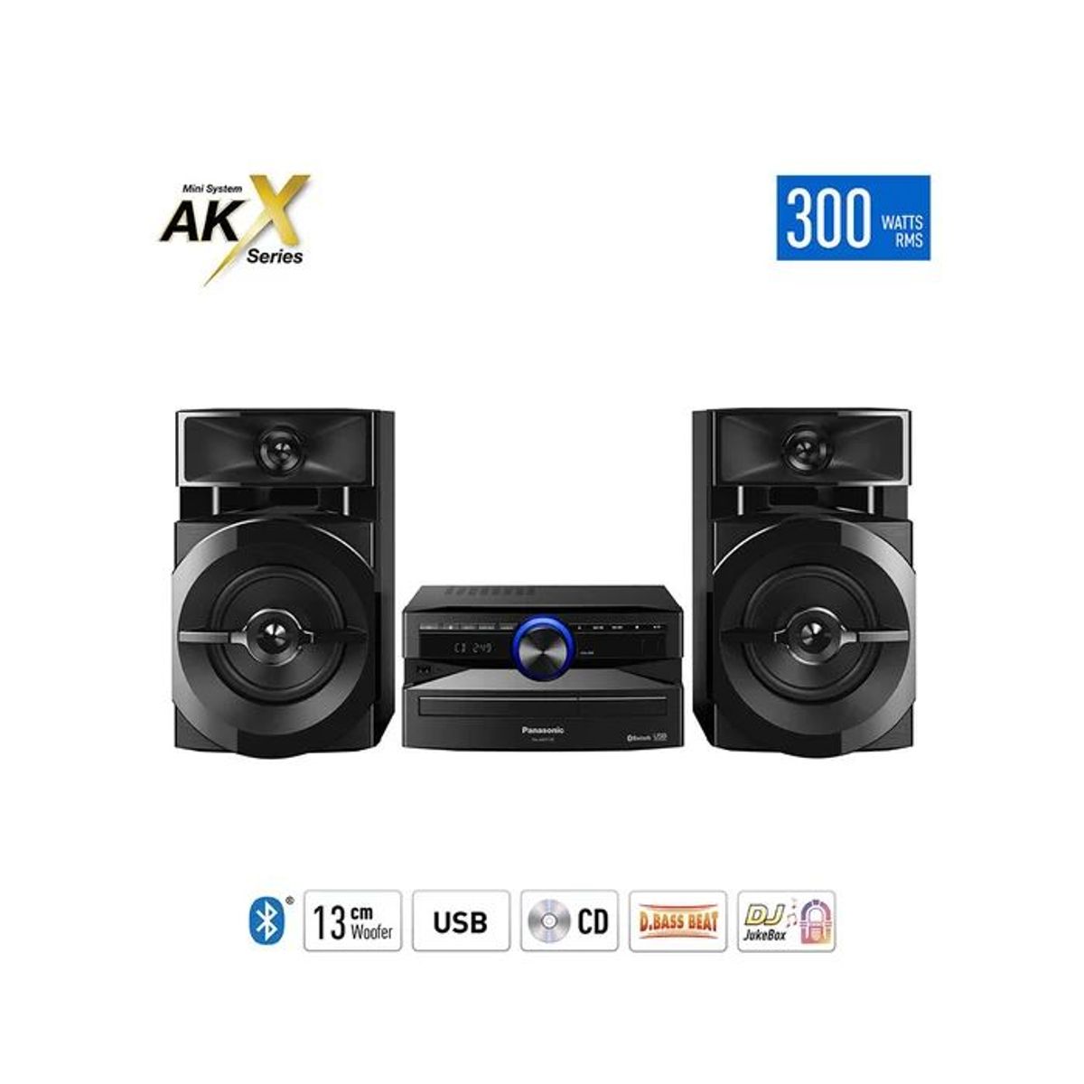 PANASONIC - Minicomponente Panasonic Bluetooth SC-AKX110PSK 300W