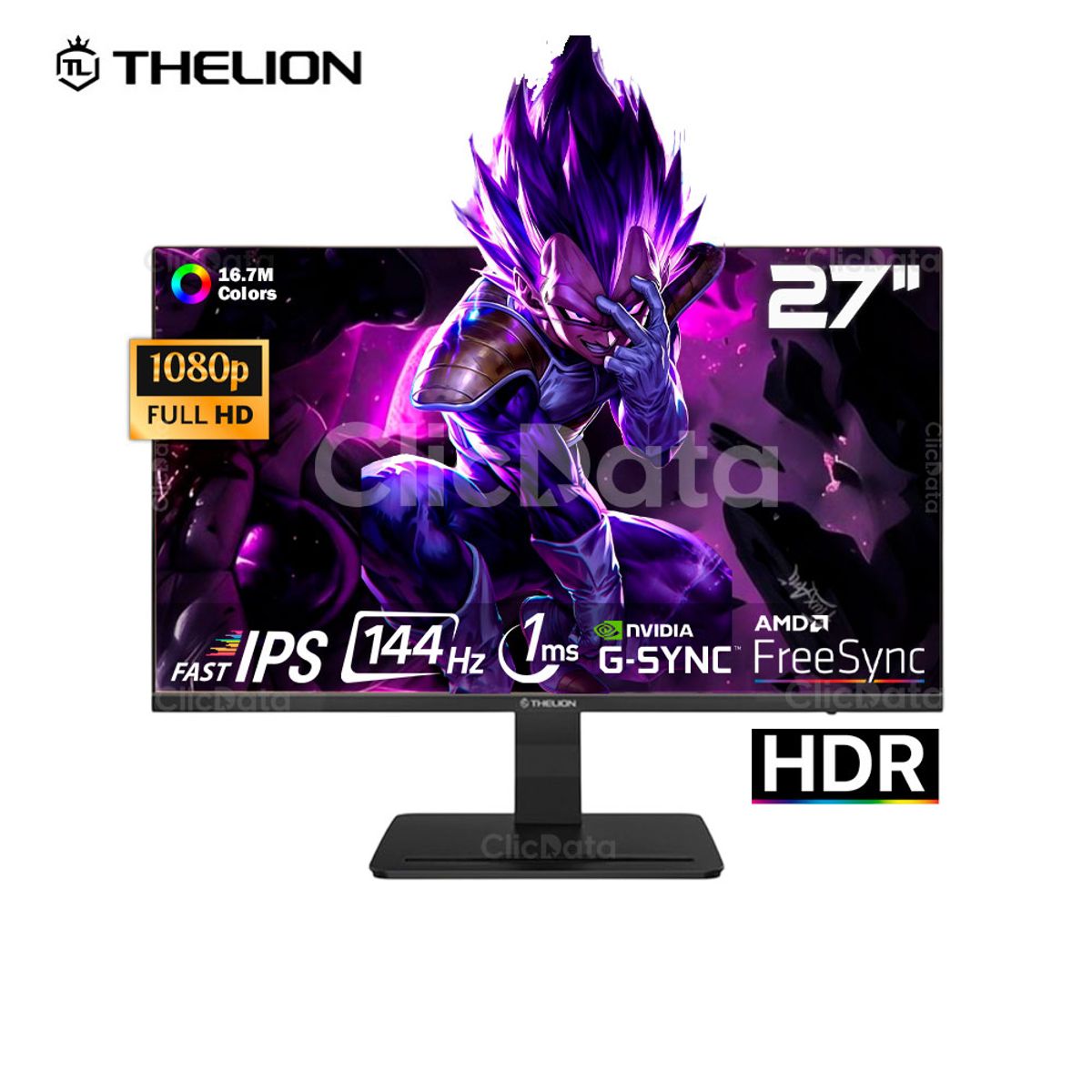 UNIVERSAL - MONITOR GAMING THELION GL27EFI, 27 IPS, FHD, 144Hz, 1ms MPRT, Compatible FreeSync, Adaptive Sync
