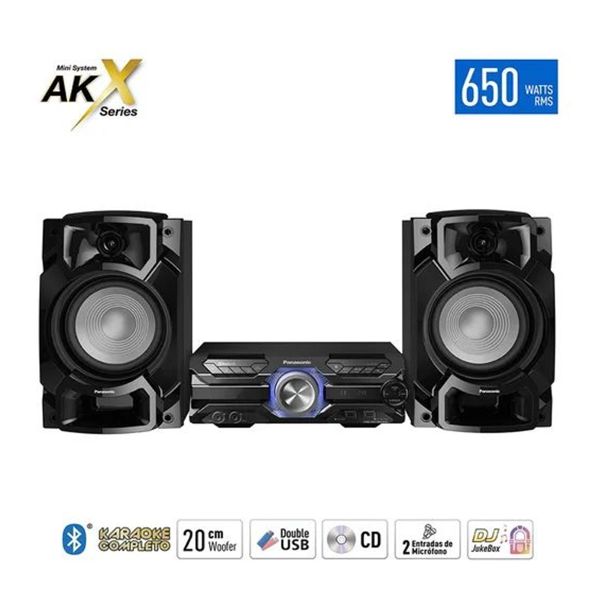 PANASONIC - Minicomponente Panasonic Bluetooth SC-AKX520PSK 650W