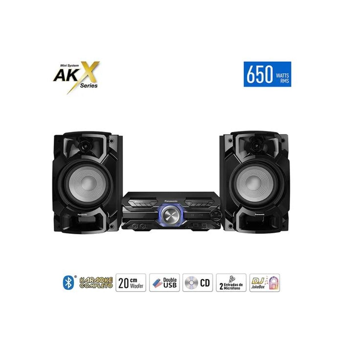 PANASONIC - Minicomponente Panasonic Bluetooth SC-AKX520PSK 650W