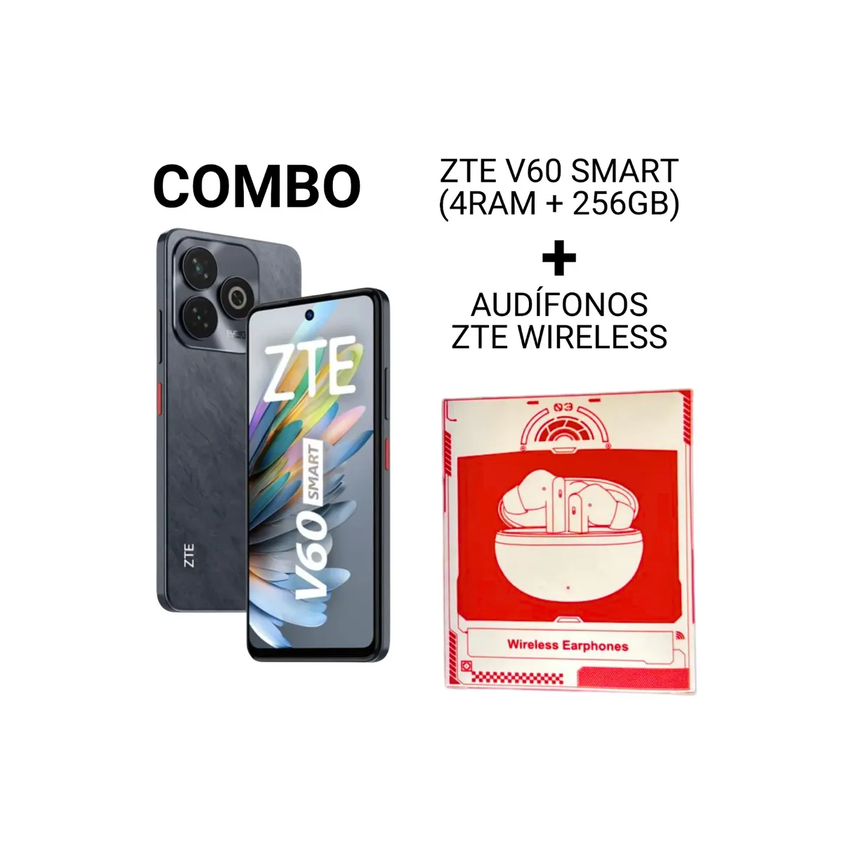 ZTE - CELULAR ZTE V60 SMART 4GB RAM + 256GB + AUDIFONOS