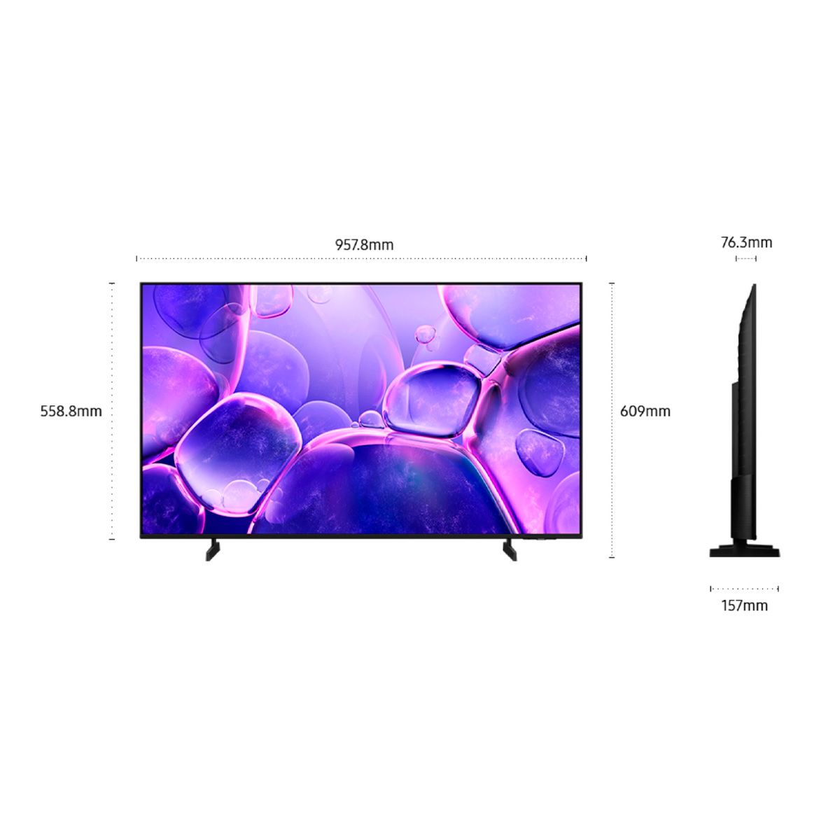 SAMSUNG - Televisor Samsung 43" Pulg. Crystal UHD  Smart TV UN43U8000FG  - Negro