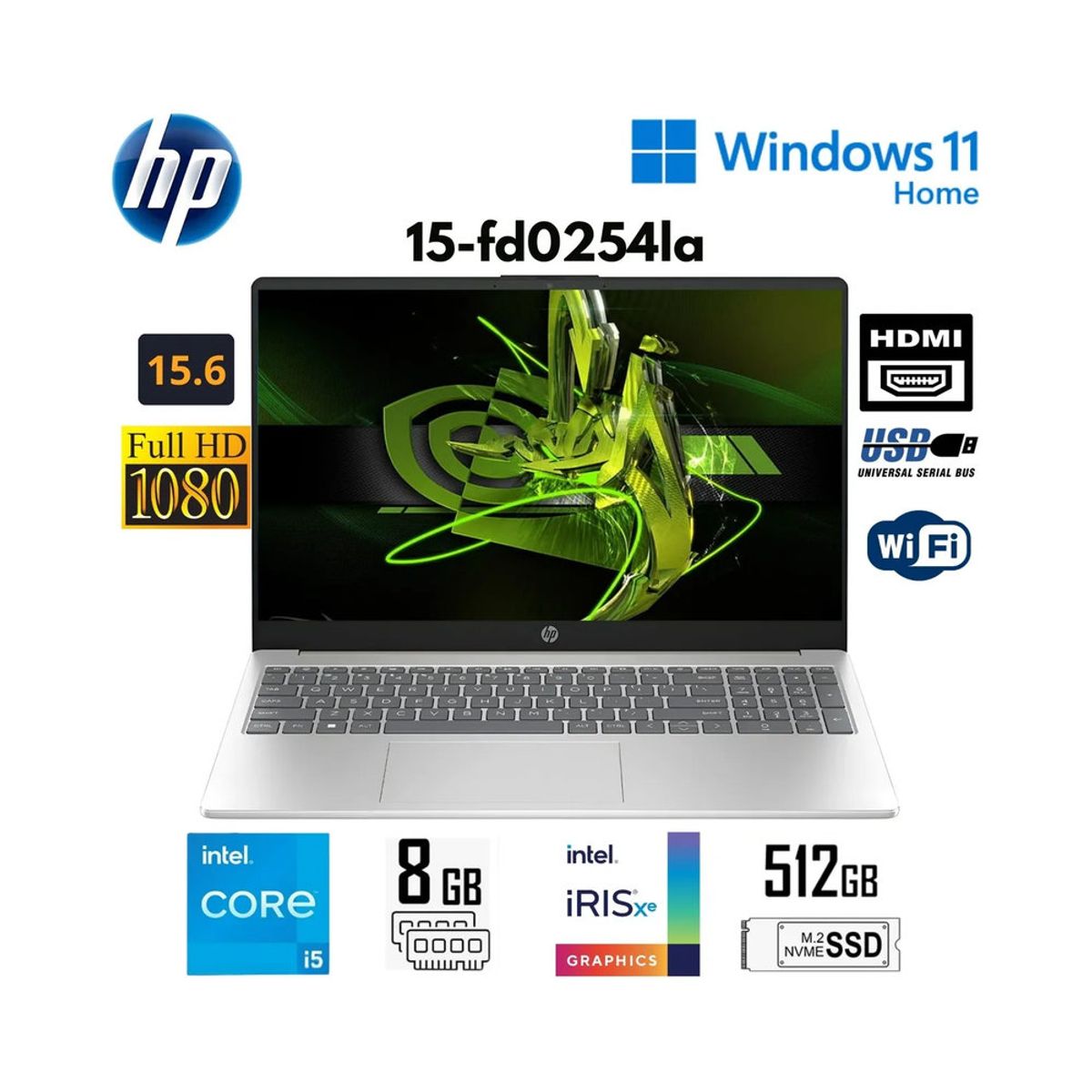 HP - Laptop HP fd0254la 15.6 FHD i5 13VA 8GB 512SSD W11