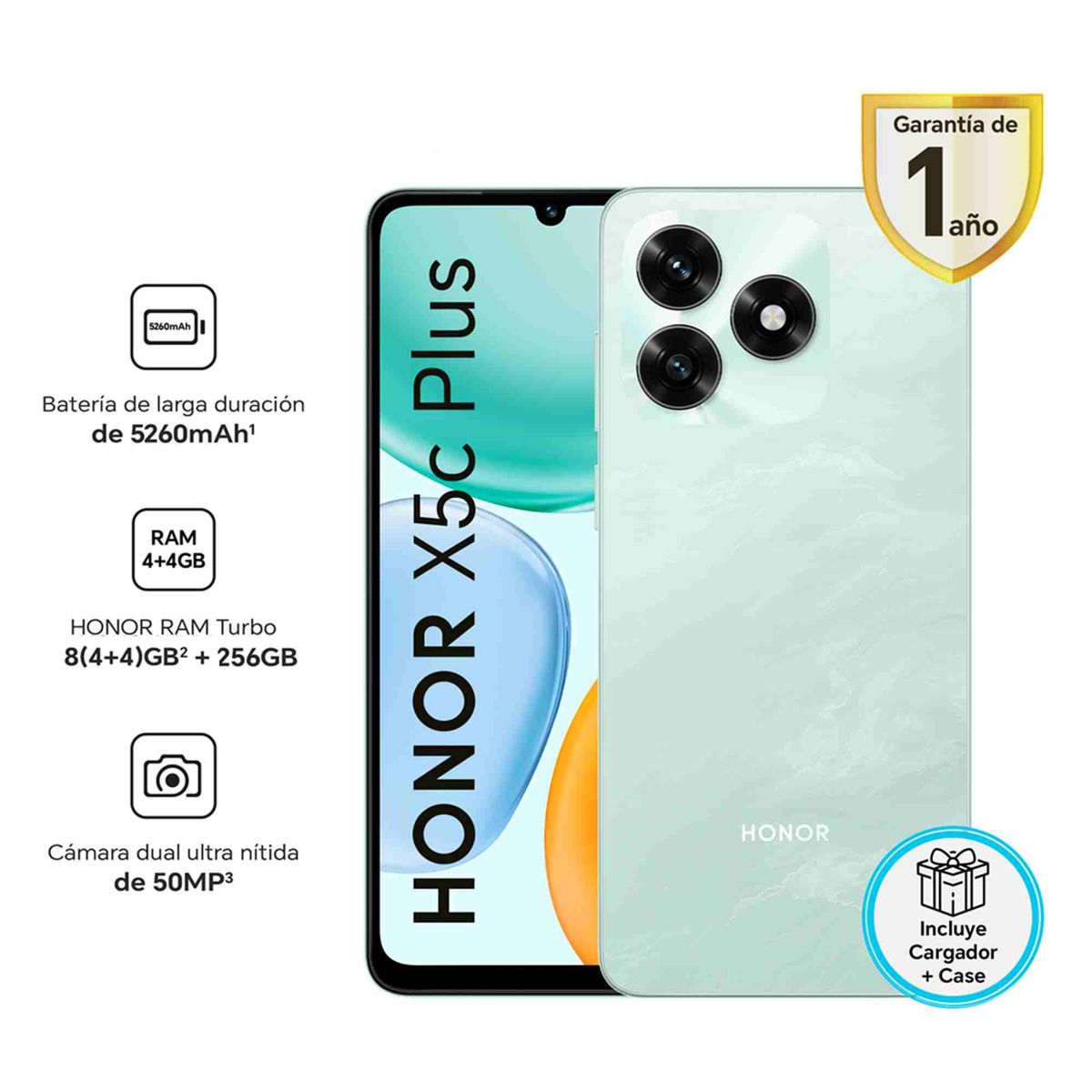 HONOR - HONOR X5c Plus 4GB+256GB - Ocean Cyan