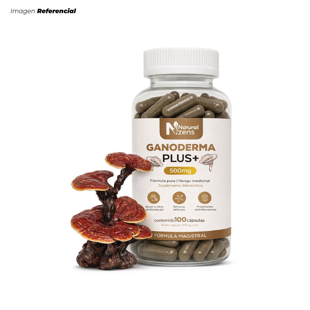 GENERICO - Ganoderma Power El hongo medicinal que fortalece tu cuerpo 100 Cápsulas
