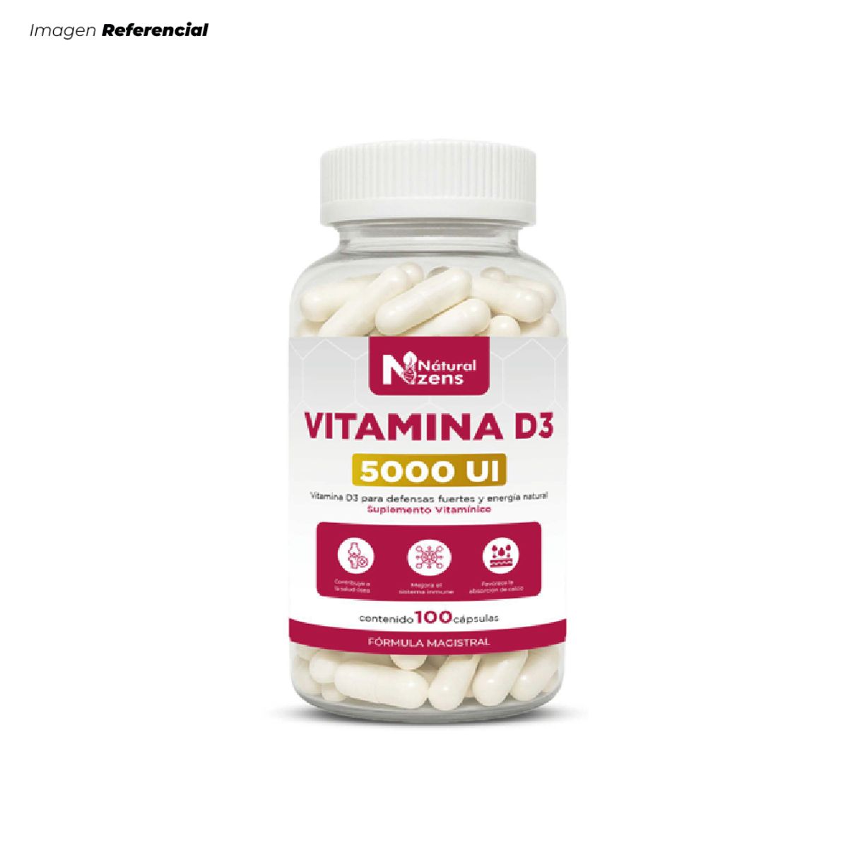 GENERICO - Vitamina D3 Energía Natural 500 UI 100 Cápsulas