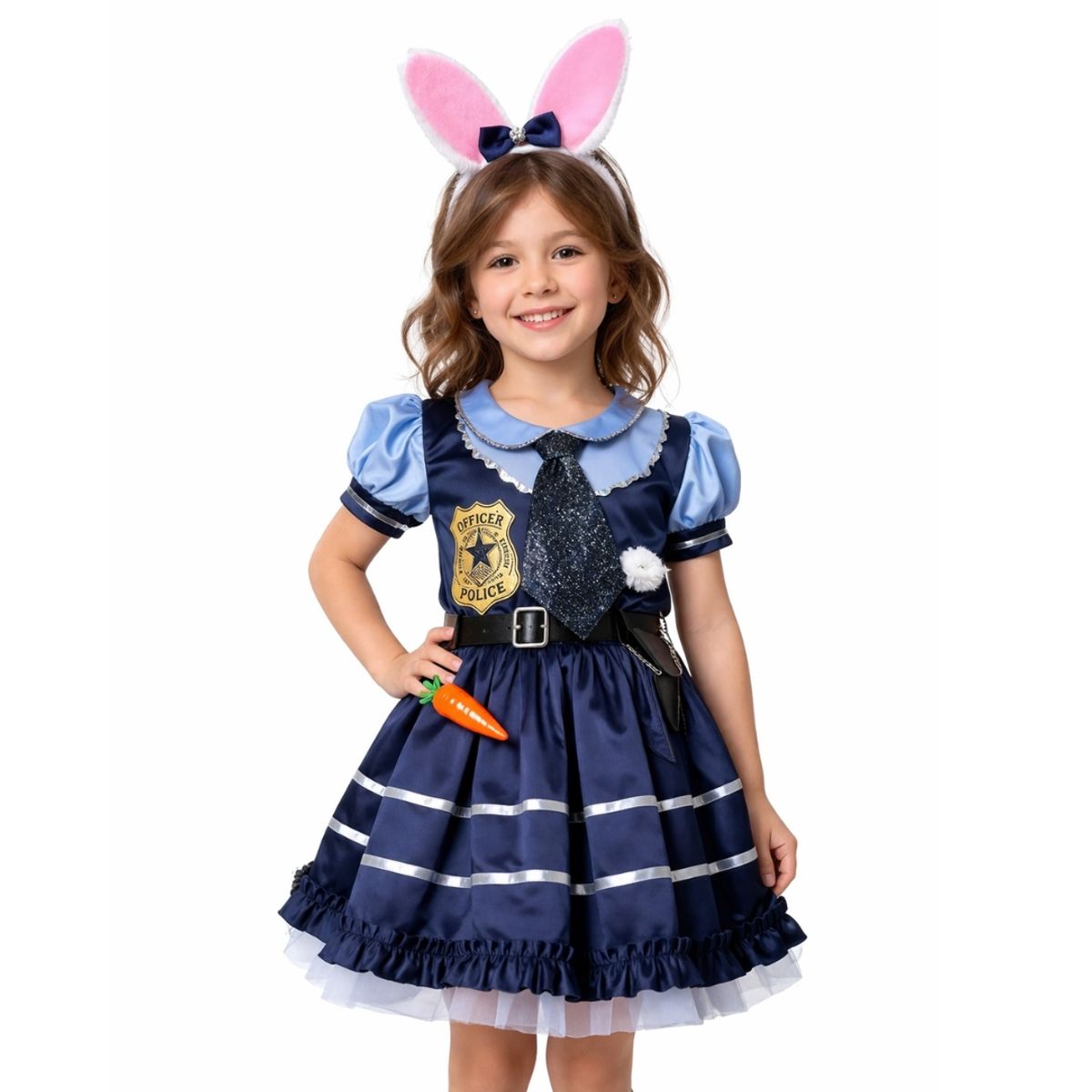 GENERICO - Disfraz Judy Hopps Coneja Policia Vestido Zootopia - Talla 6 a la 12