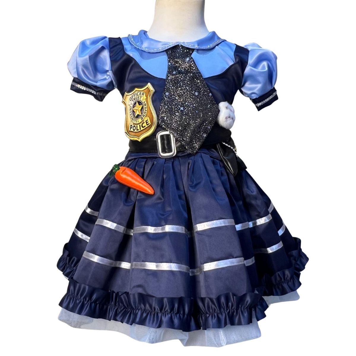 GENERICO - Disfraz Judy Hopps Coneja Policia Vestido Zootopia - Talla 6 a la 12