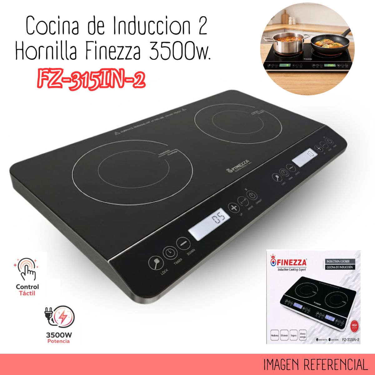 FINEZZA - Cocina de inducción 2 hornillas (FZ-315IN-2)