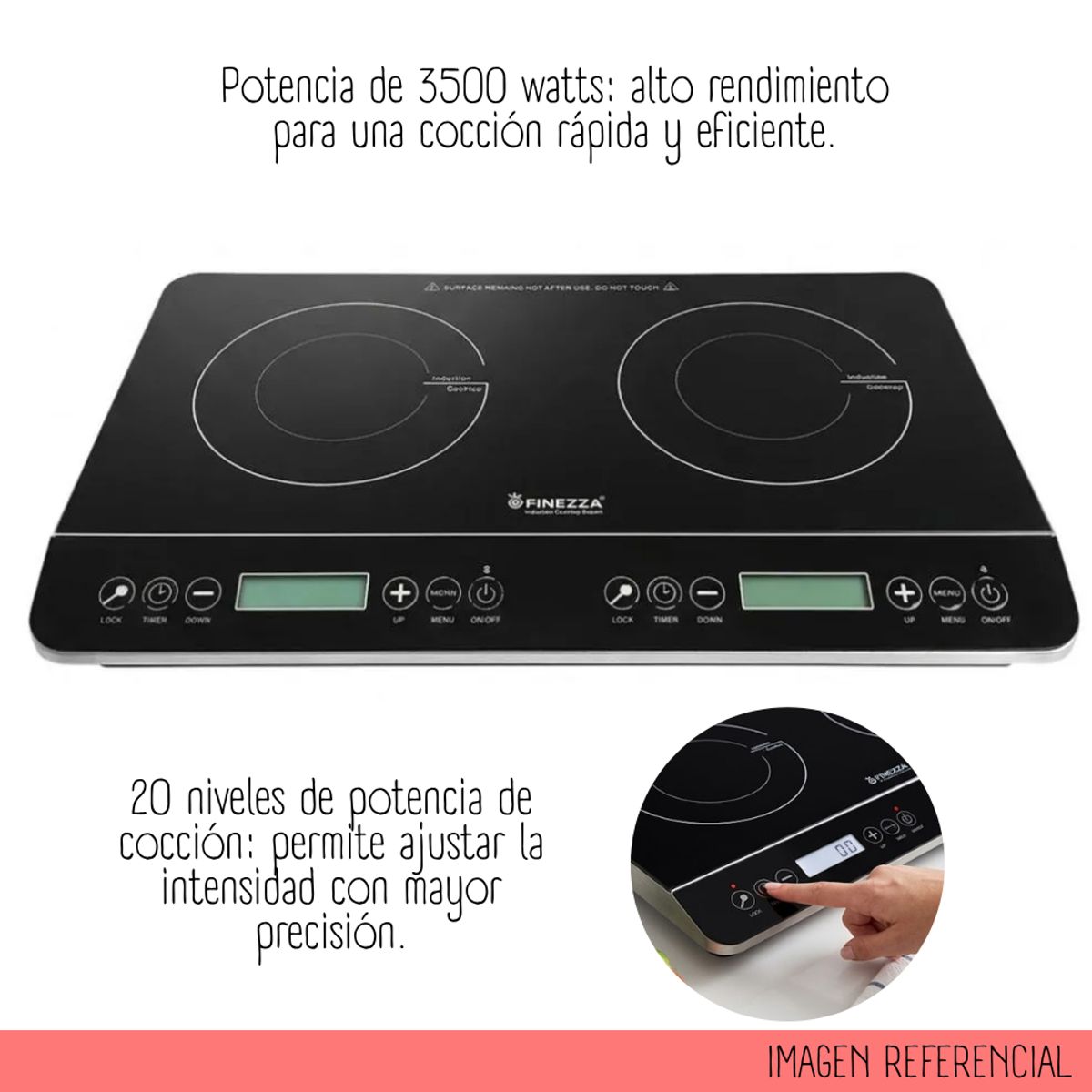 FINEZZA - Cocina de inducción 2 hornillas (FZ-315IN-2)