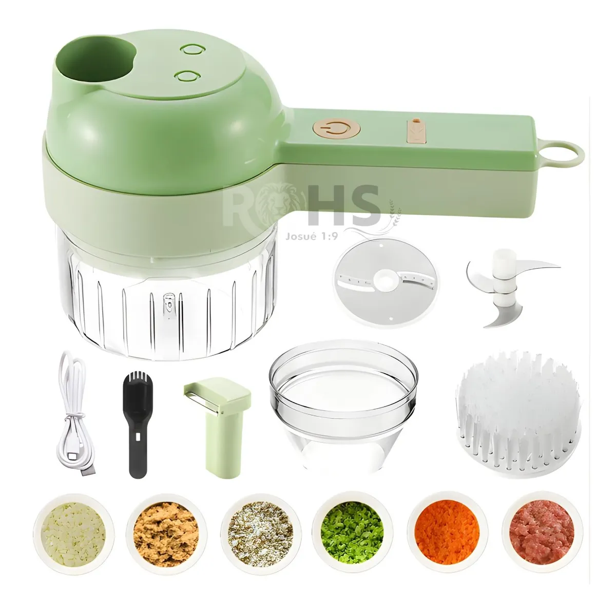 OEM - Picador Eléctrico Recargable USB Para Verduras Y Ajos Portátil Multifuncional