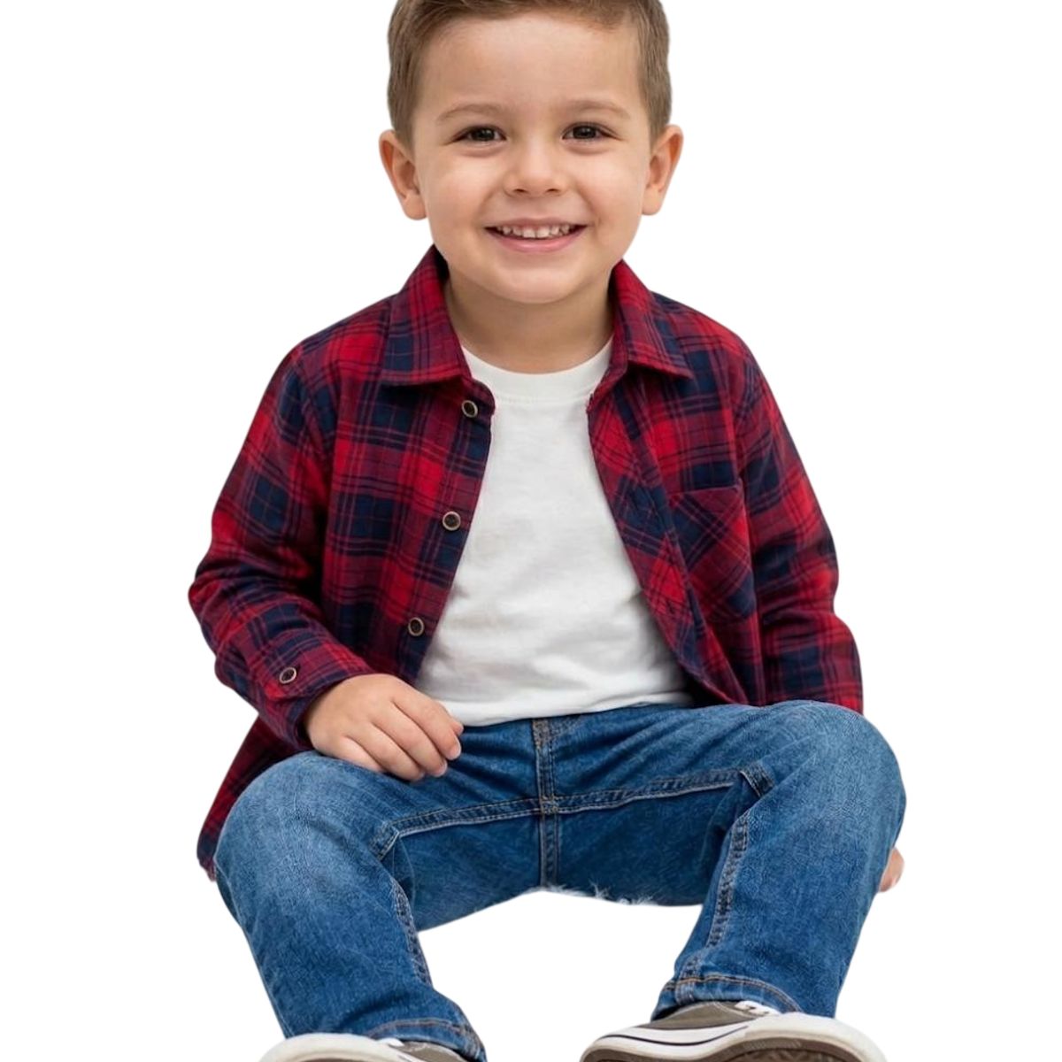 KIDS - Camisa Niño Manga Larga + Polo 100% algodon