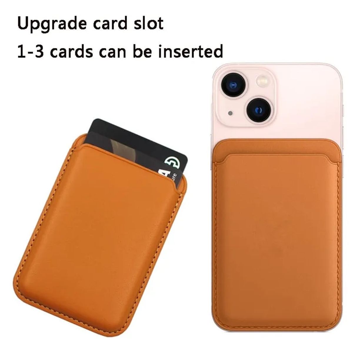 GENERICO - TARJETERO MAGSAFE WALLET PARA IPHONE 12-13-14-15-16-17 MARRON