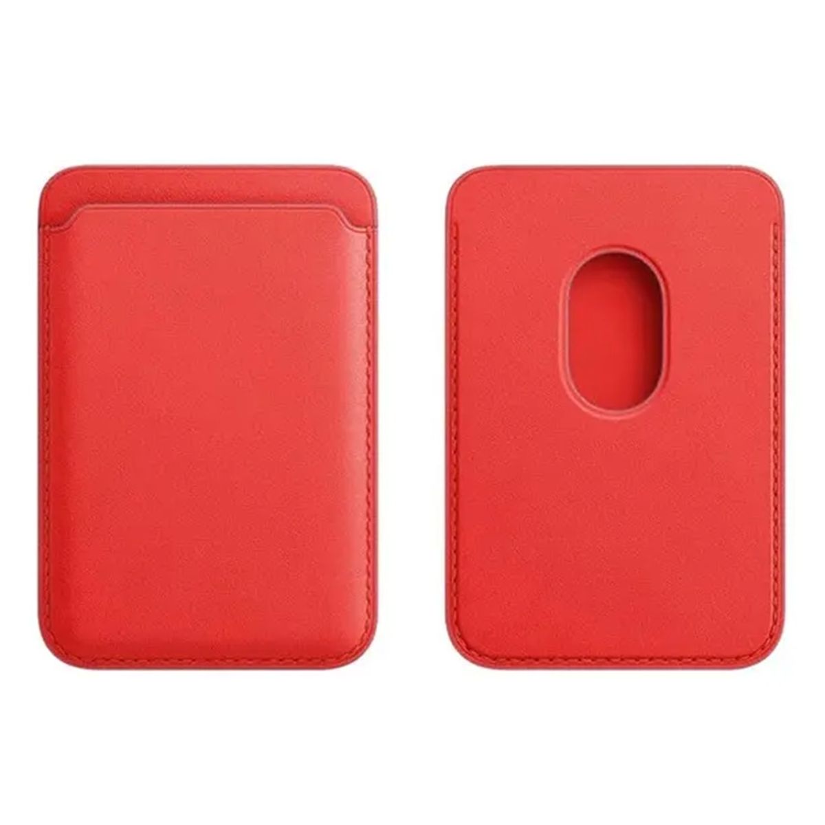 GENERICO - TARJETERO MAGSAFE WALLET PARA IPHONE 12-13-14-15-16-17 ROJO