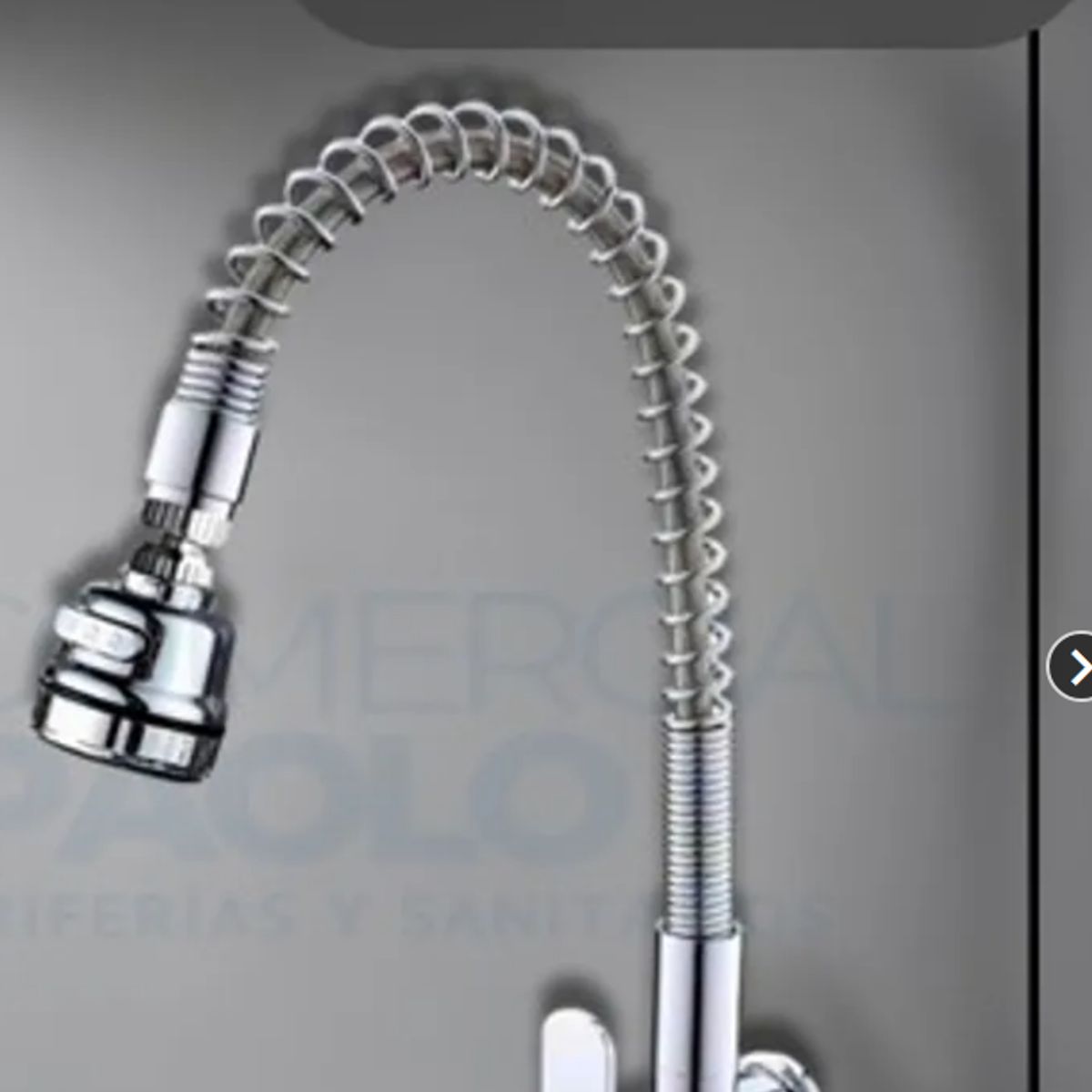 IMPORTADO MC - LLAVE DE COCINA PARED RESORTE CROMADO