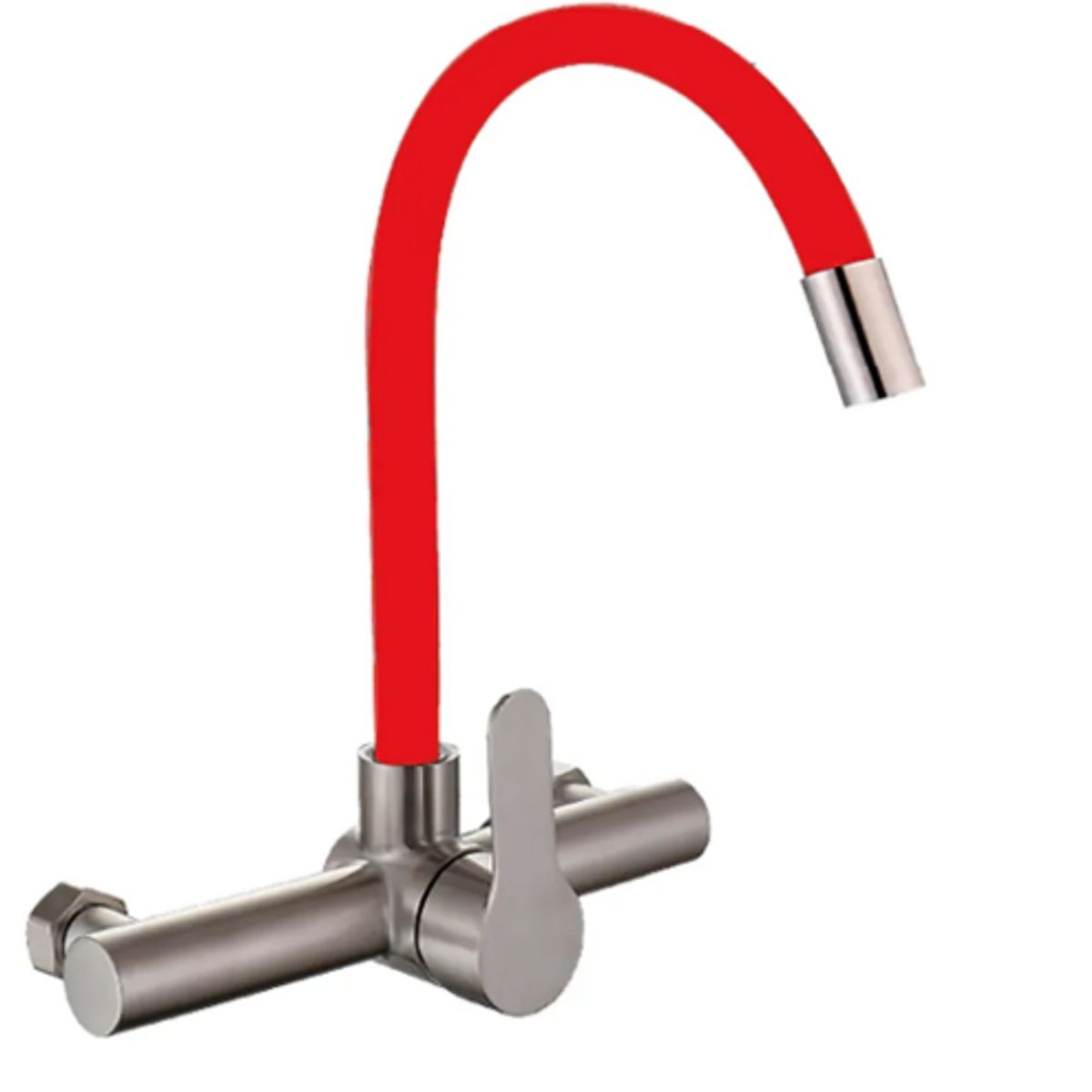 XM - MEZCLADORA DE COCINA PARED PICO FLEXIBLE ROJO MC304-244-05