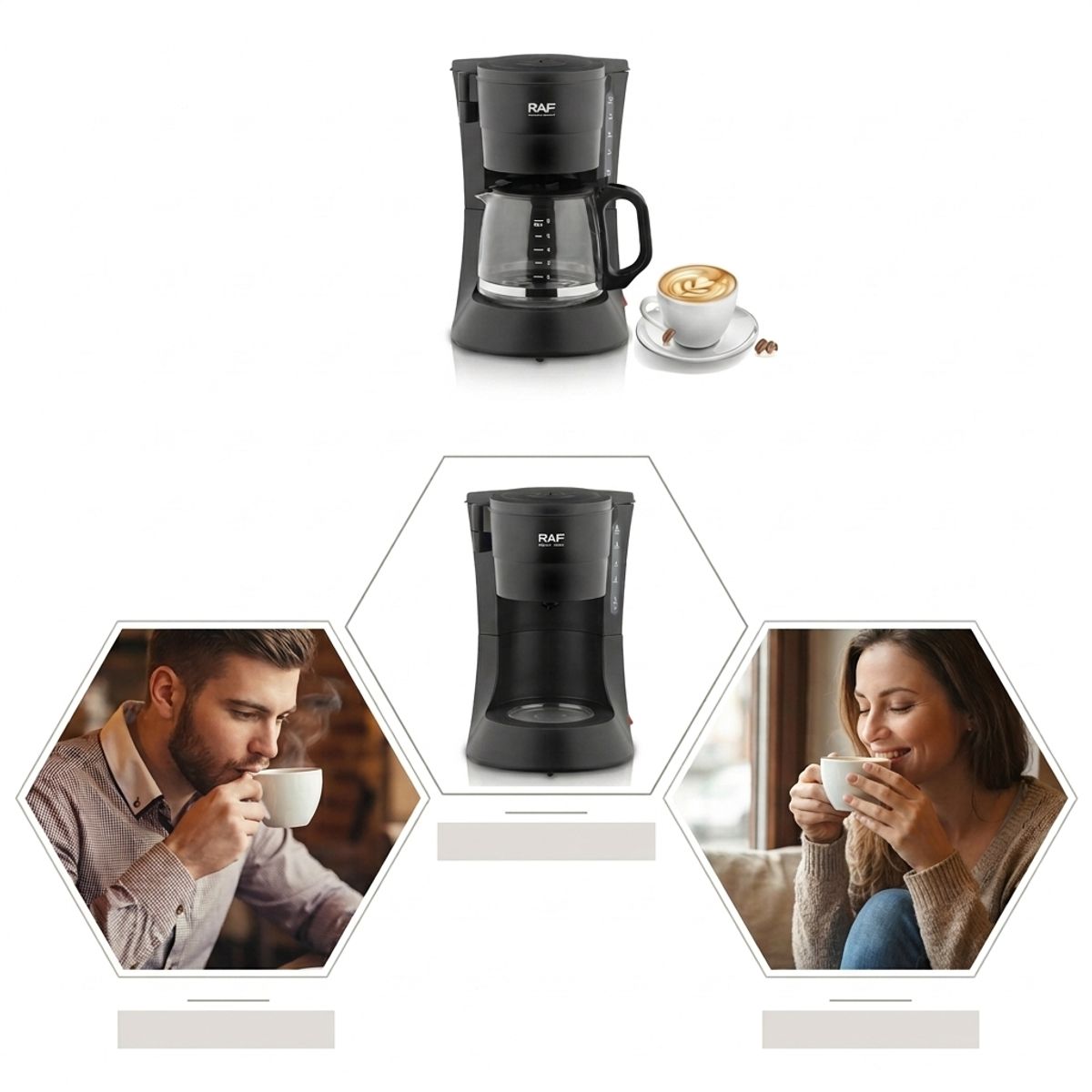 OEM - Máquina de Café Pasado 680W - Cafetera Automática para Hogar y Oficina