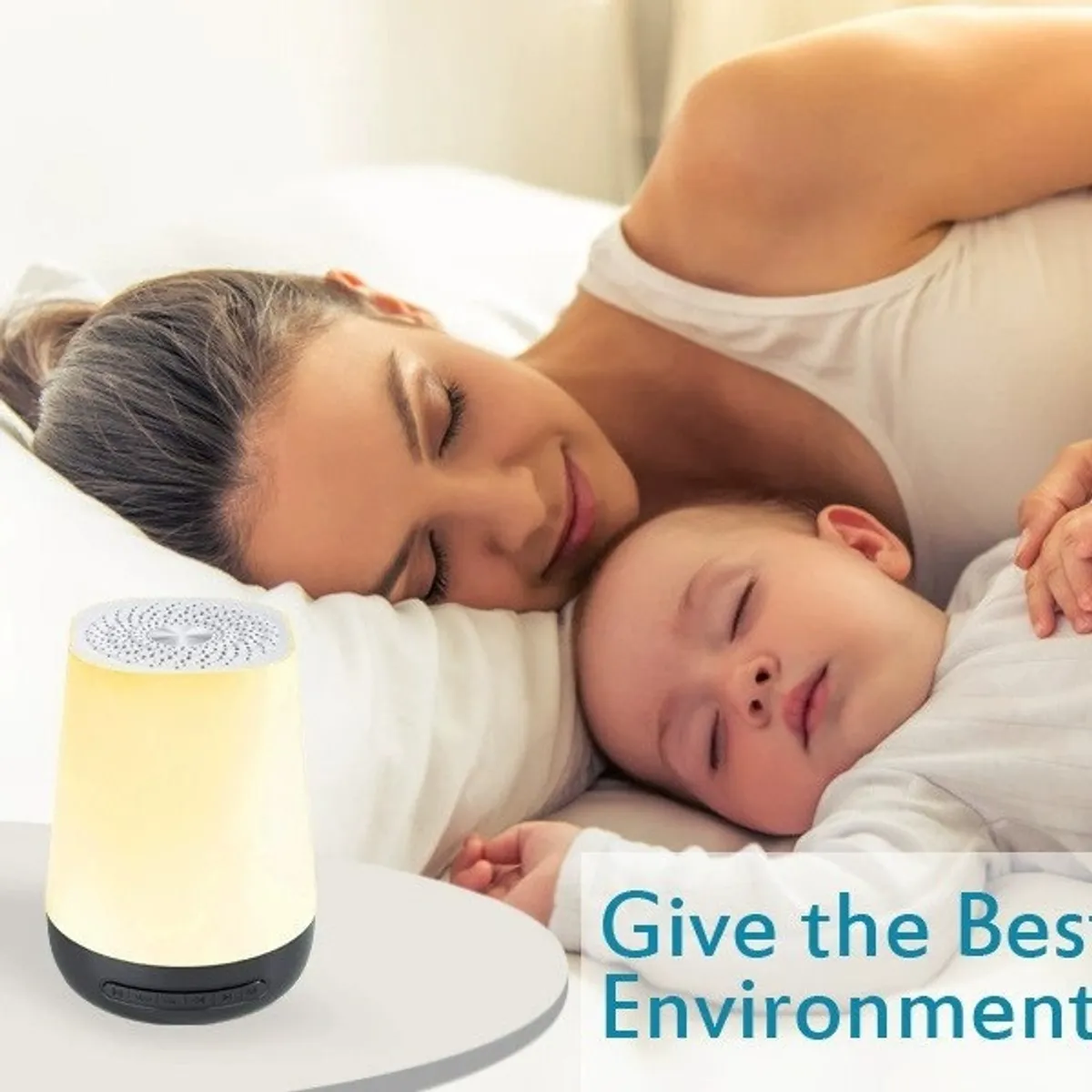 PUREPOWER - Máquina de sonidos para bebés,WIFI ,máquina de ruido blanco para dormir con luz nocturna