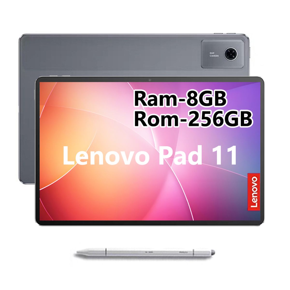 LENOVO - Tablet Lenovo Pad 11 2025 8+256GB 11" WIFI 2.5K-Gris+Teclado Negro+Lápiz táctil