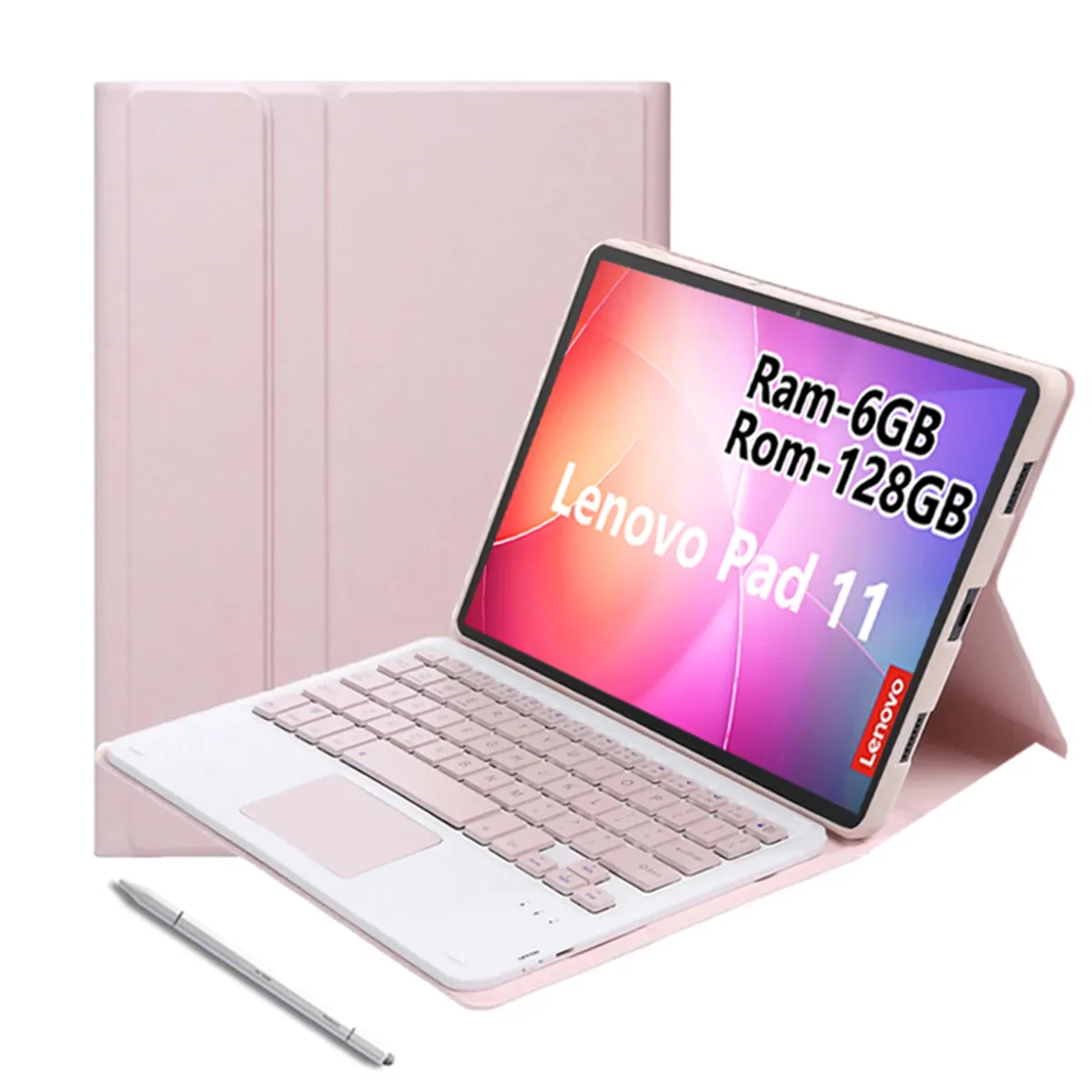 LENOVO - Tablet Lenovo Pad 11 2025 6GB+128GB WiFi y Teclado & Lápiz-Rosa