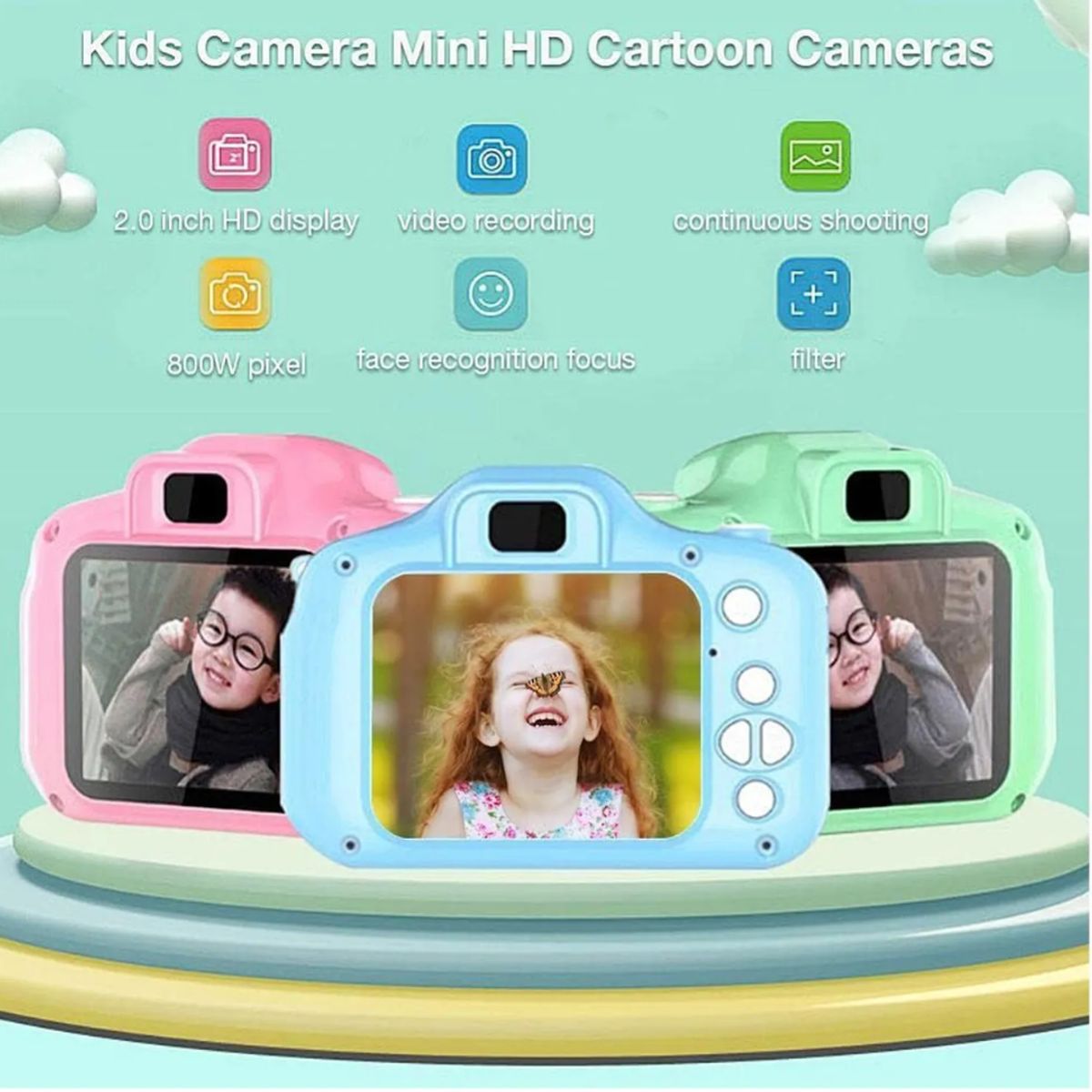Cámara Digital para Niños Fotos Videos FULL HD - Colores Aleatorios Para Niños, marca GENERICO - Foto Principal