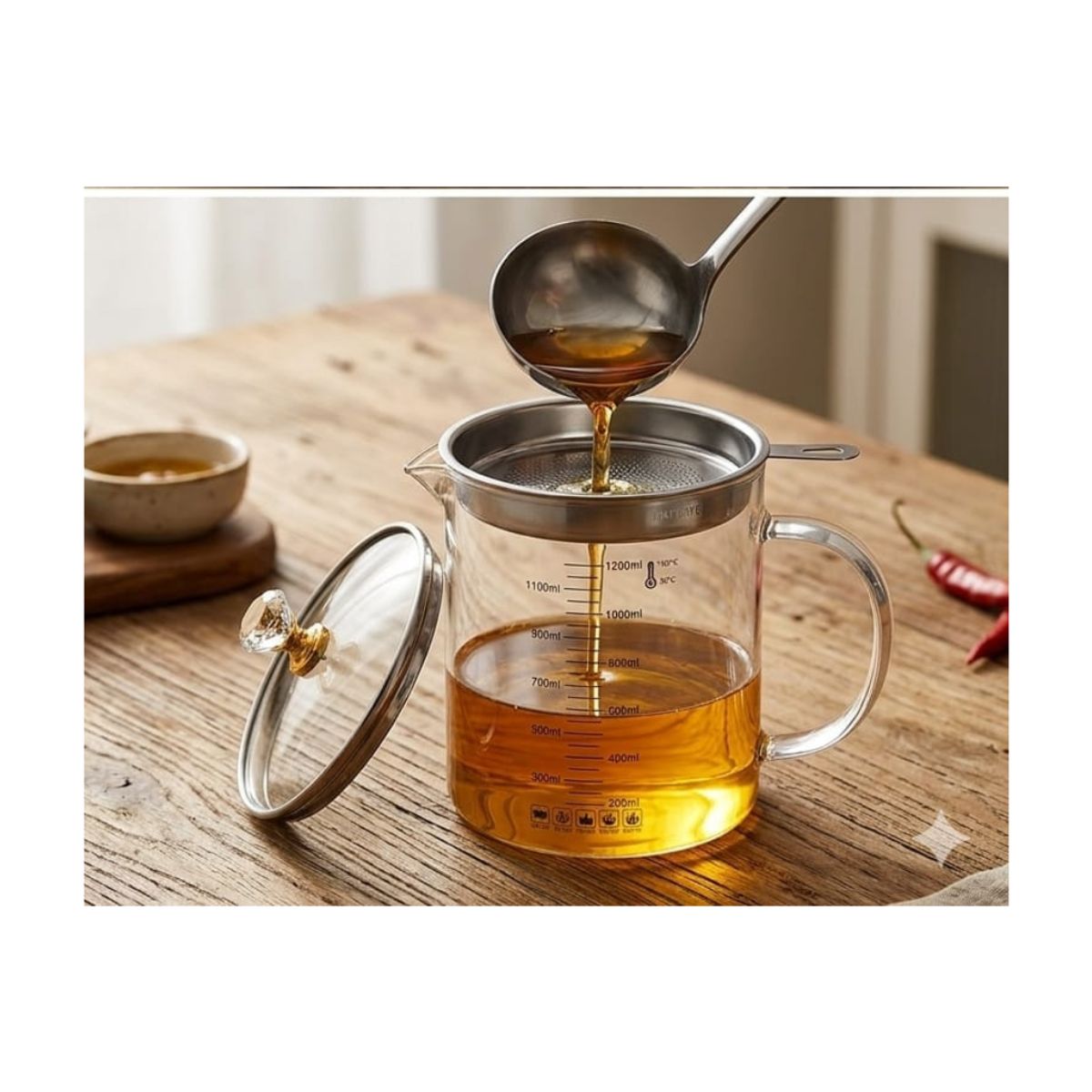 GENERICO - CONTENEDOR DE ACEITE CON COLADOR